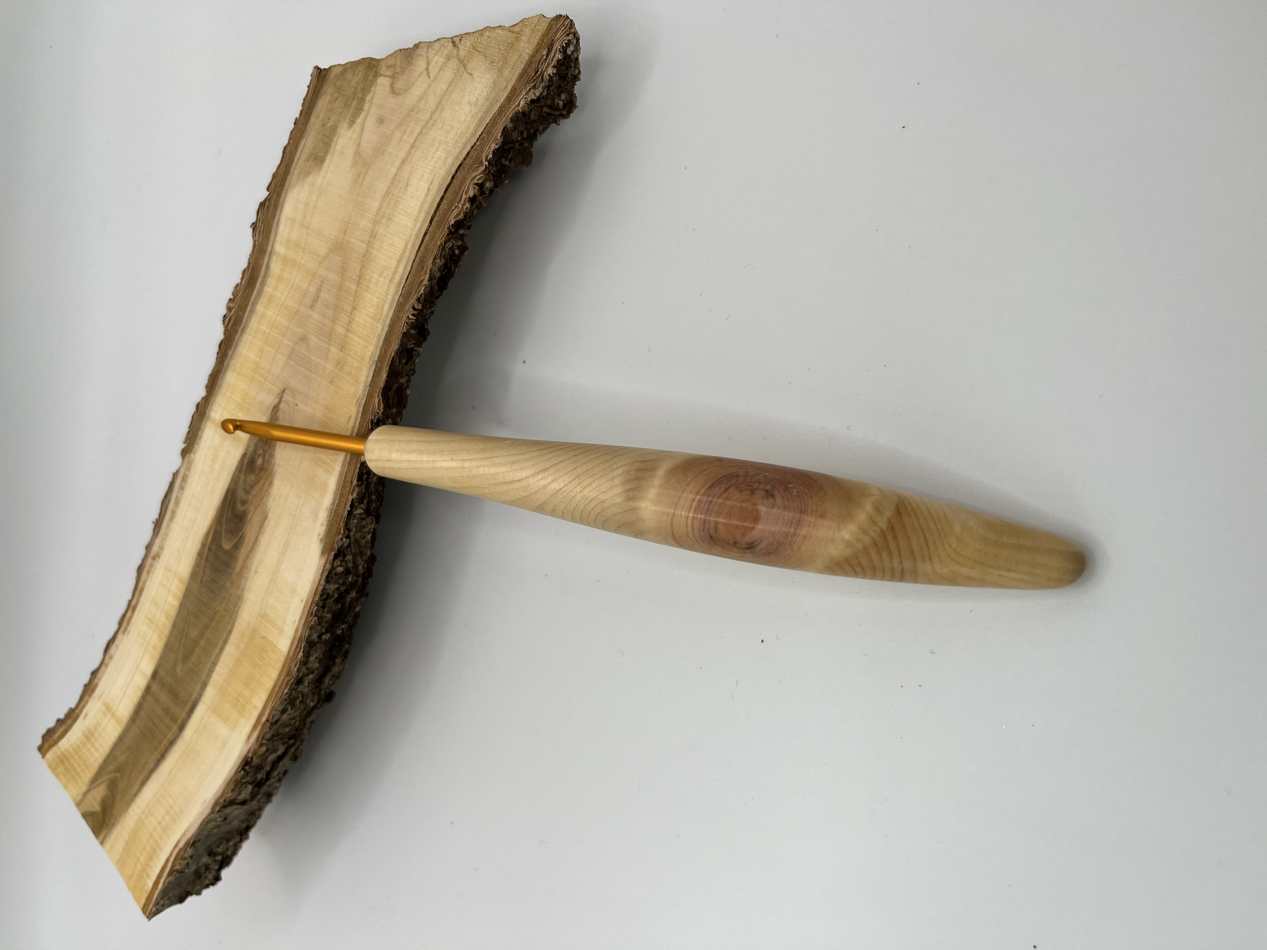 Häkelnadel Zirbe Ast Haken Clover gold 3,5 mm Zapfenform