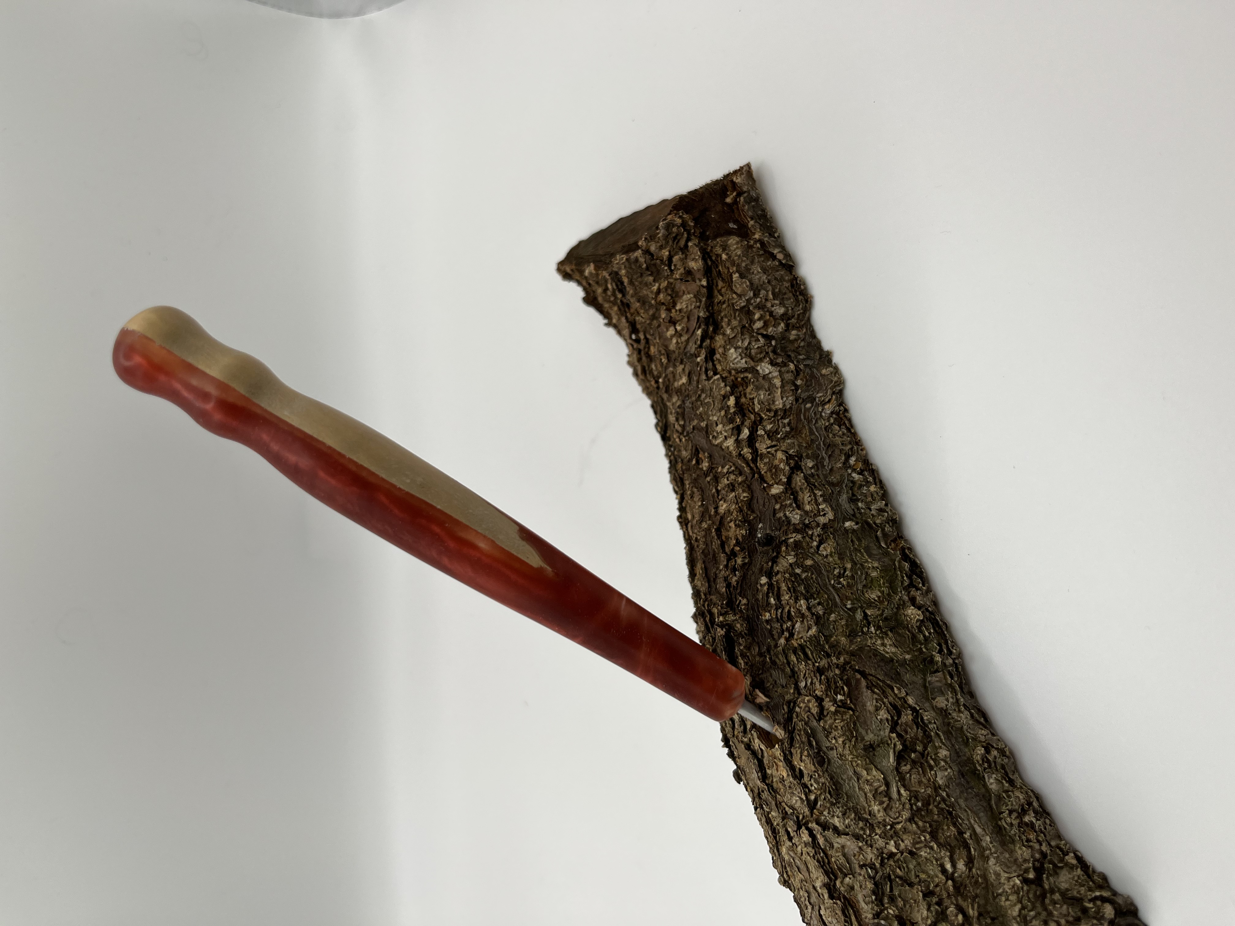 Häkelnadel Olive mit Epoxidharz Haken ADDI 3 mm Zapfenform