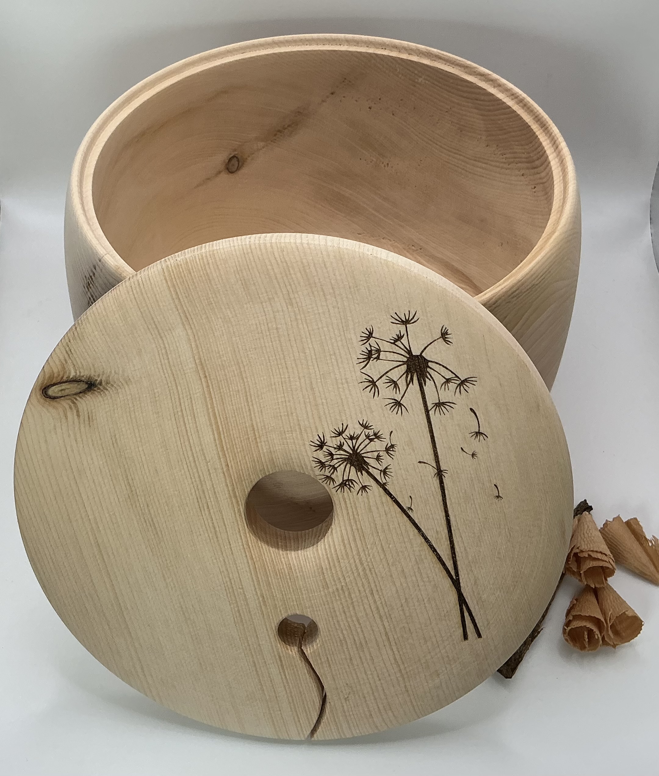 Garnschale XXL mit Deckel bauchig 