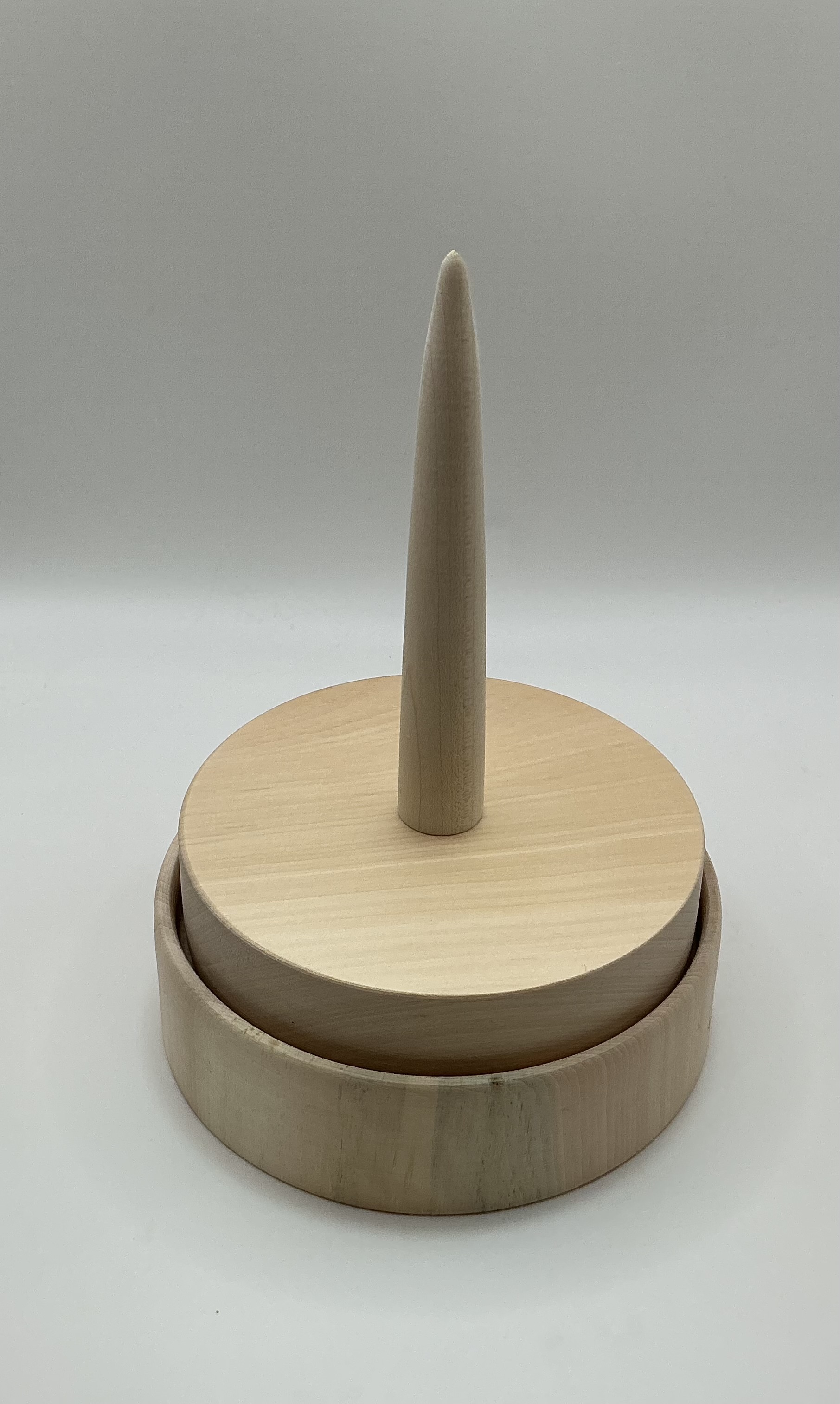 Wollabwickler aus Holz Zirbe groß Dorn abschraubbar