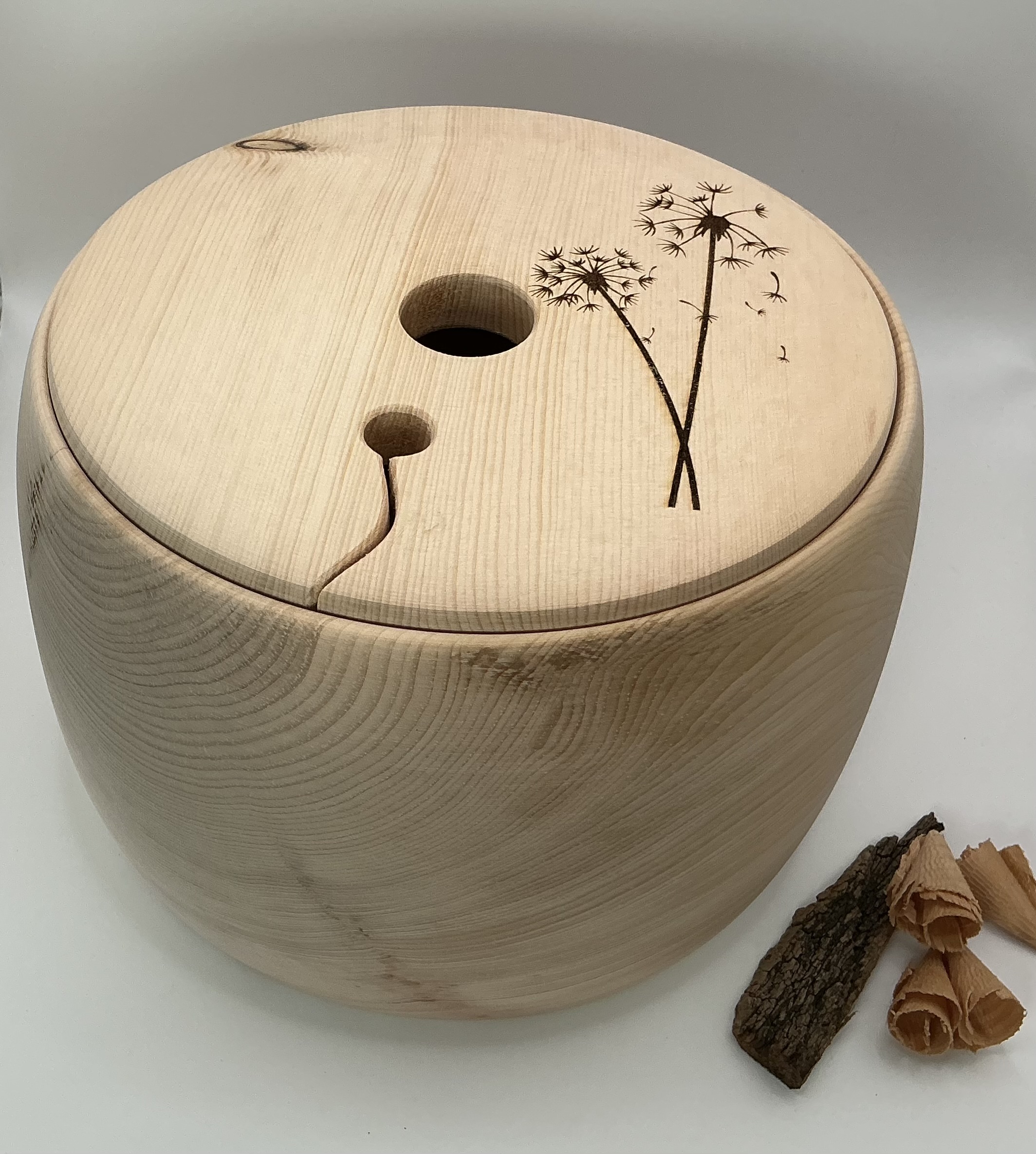 Garnschale XXL mit Deckel bauchig 