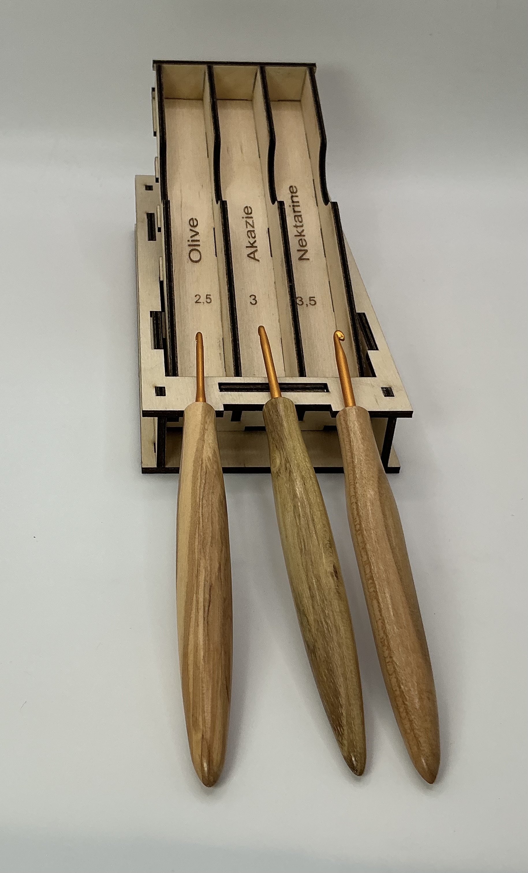 Handgefertigte Häkelnadel-Set 2 Shorti in Box Clover Haken