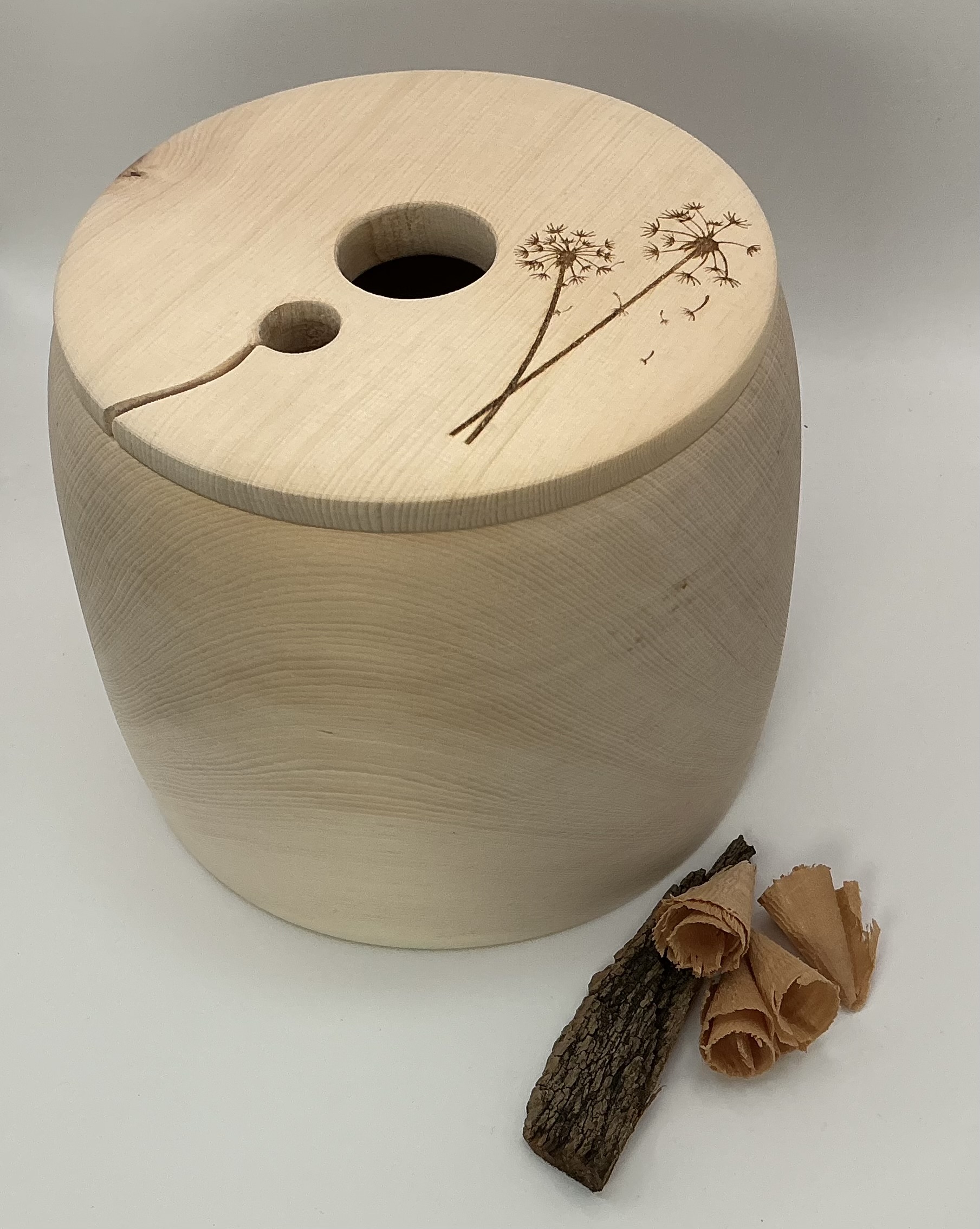 Garnschale L mit Deckel bauchig 