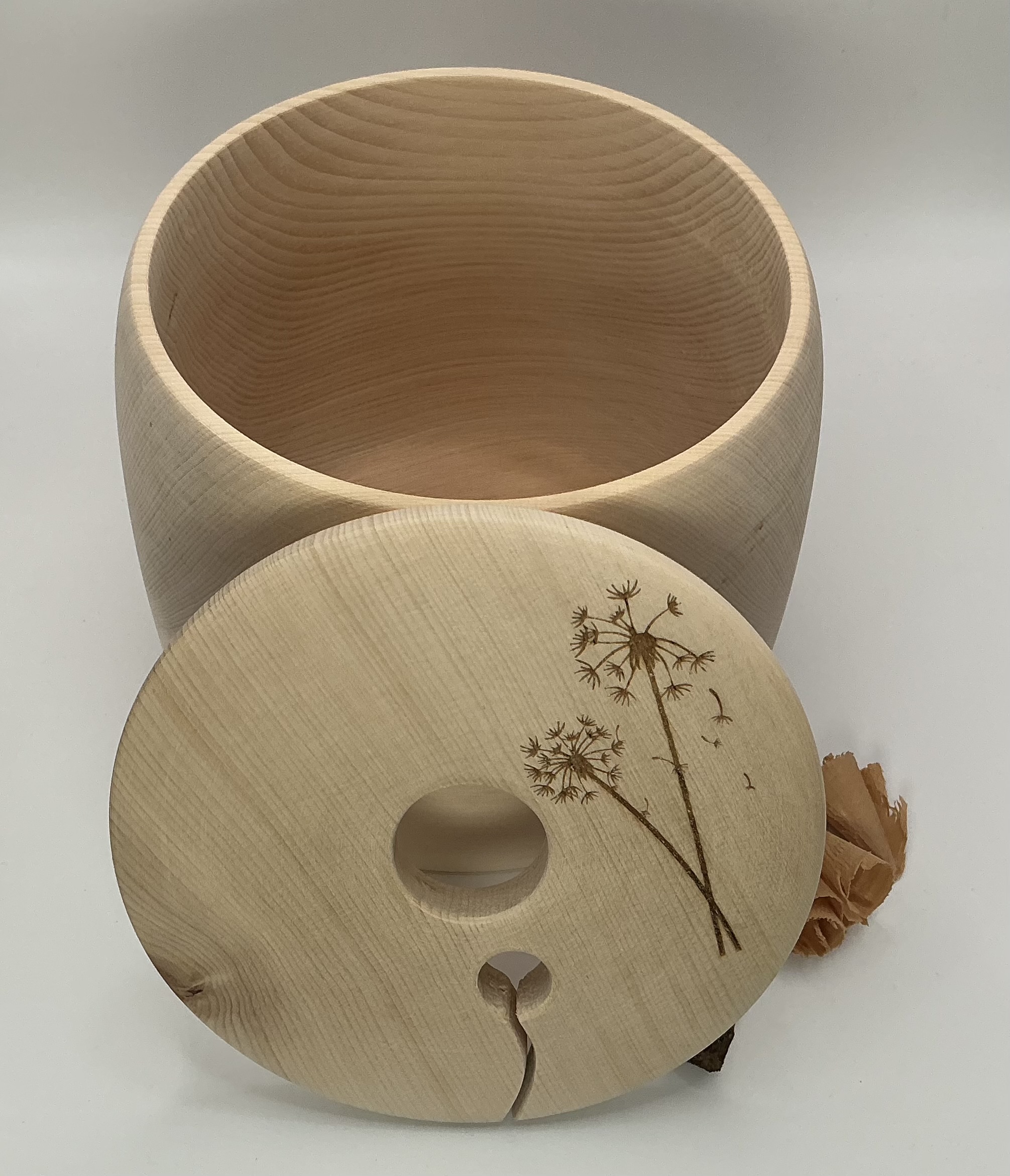 Garnschale L mit Deckel bauchig 