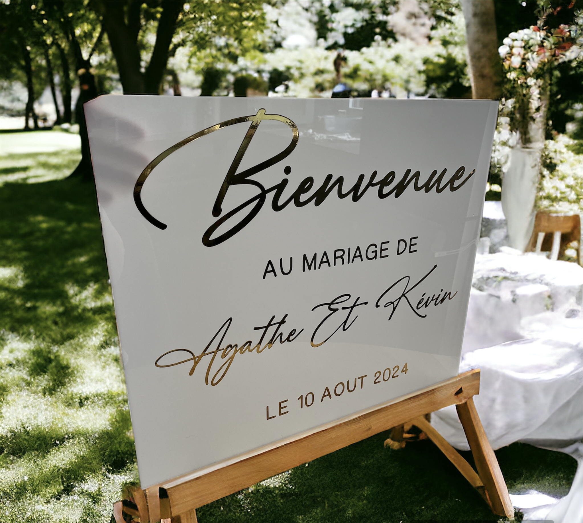 Panneau de bienvenue de mariage