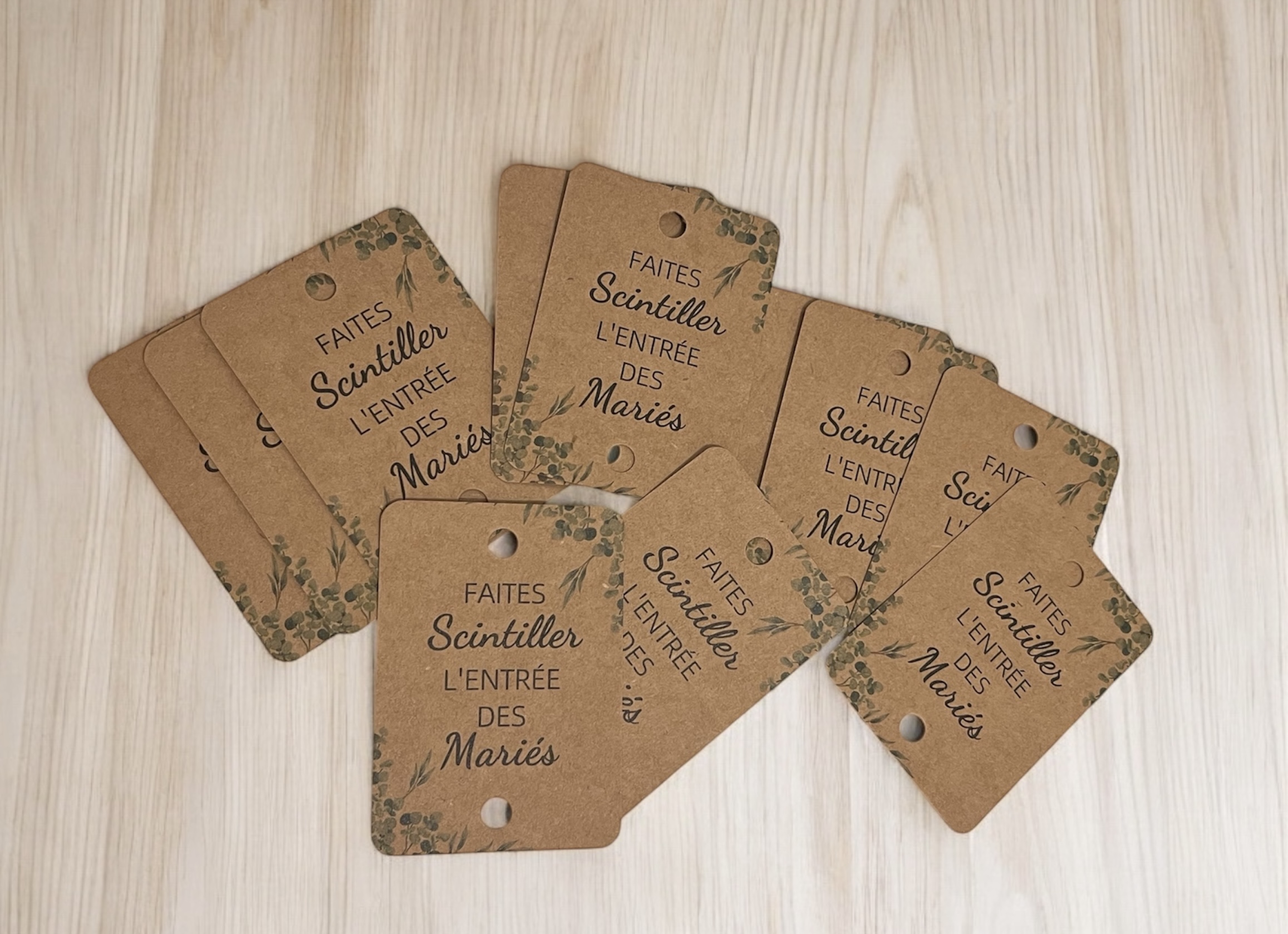 Étiquettes cierge magique