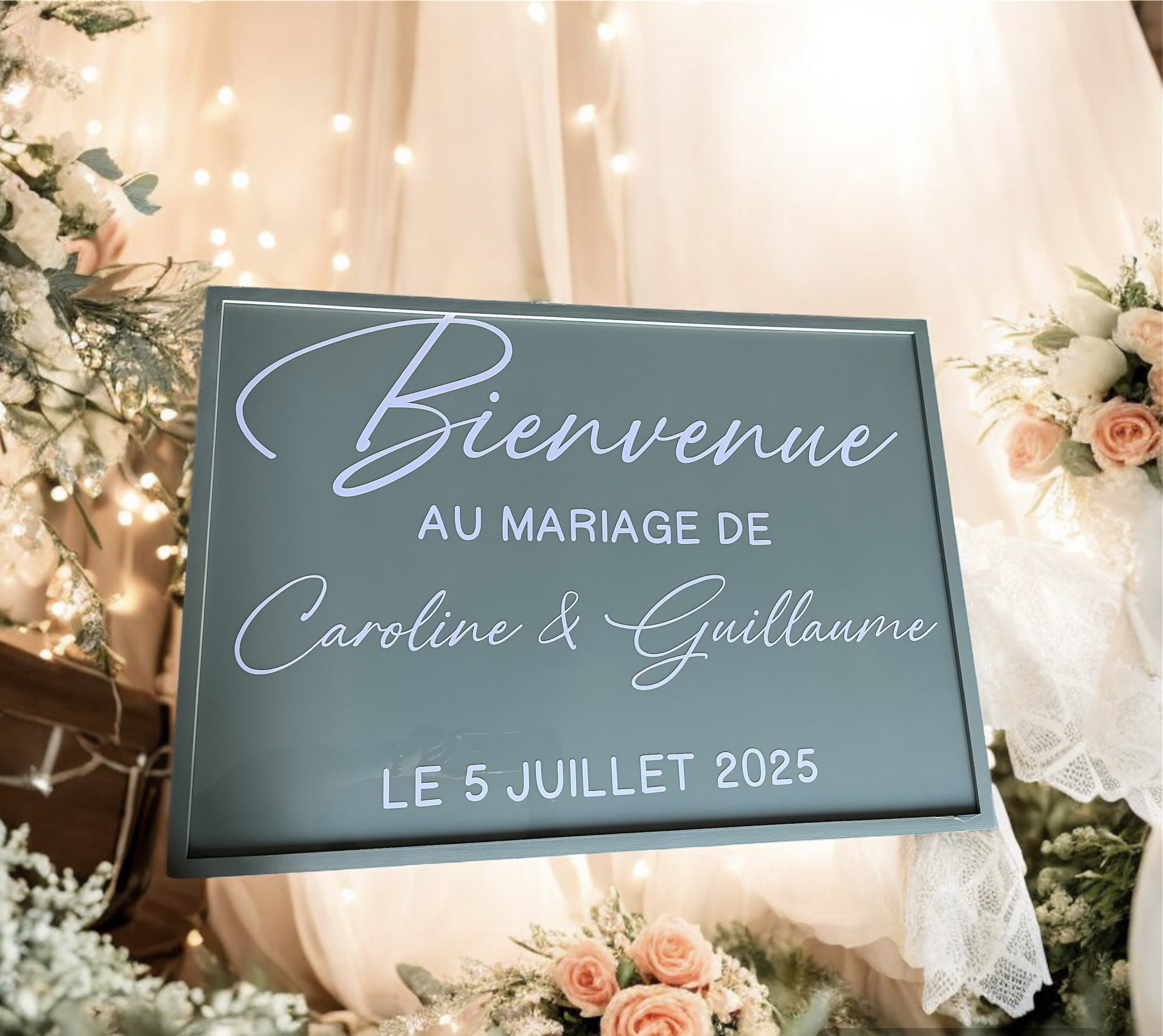 Panneau de bienvenue pour mariage
