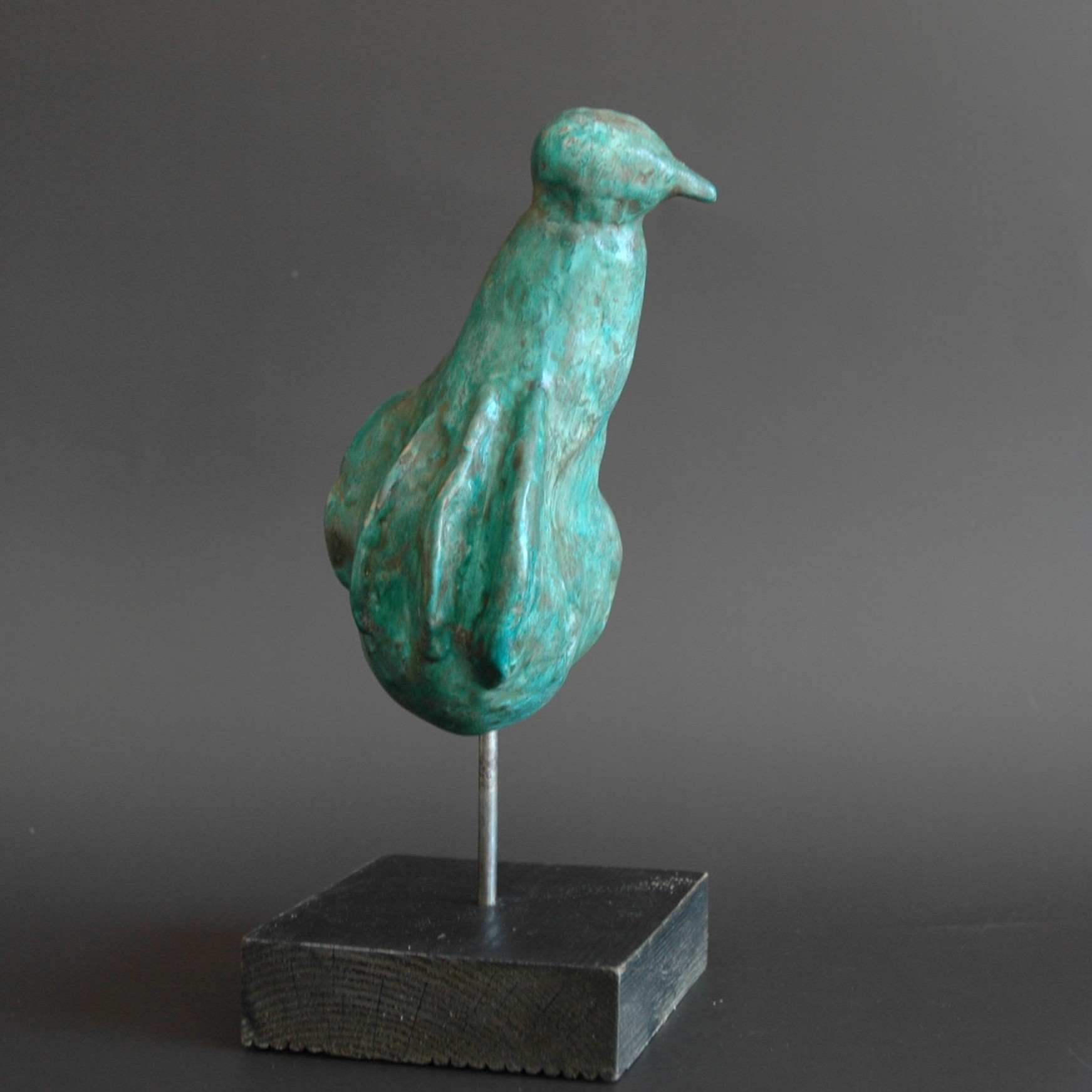 Sculpture moineau vert d'Italie