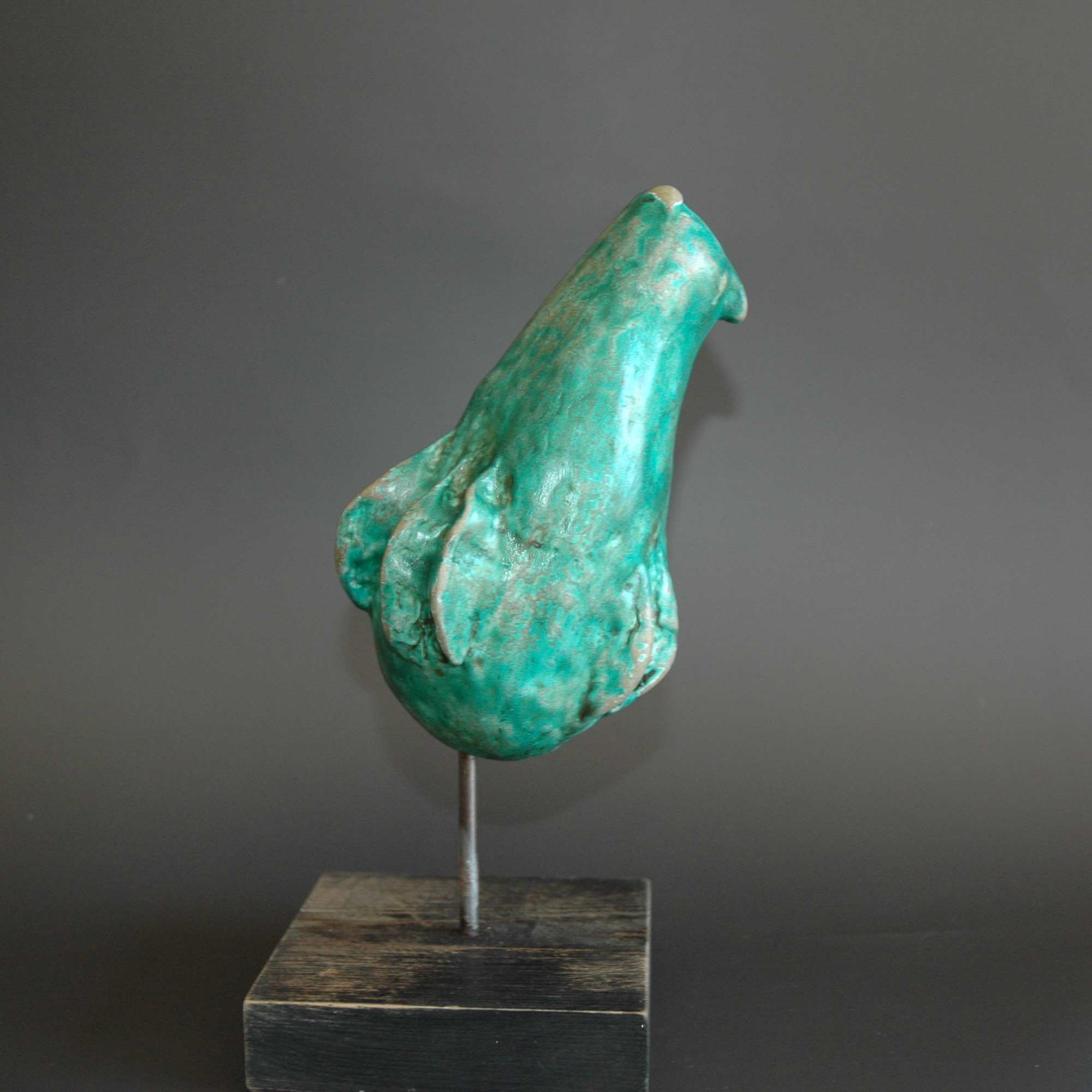 Sculpture hibou vert d'Italie