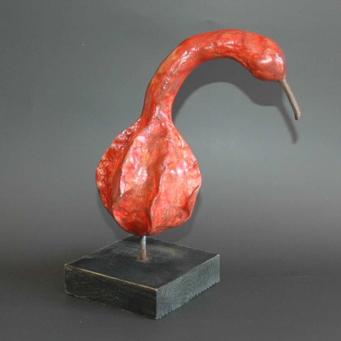 Sculpture Oiseau Orange