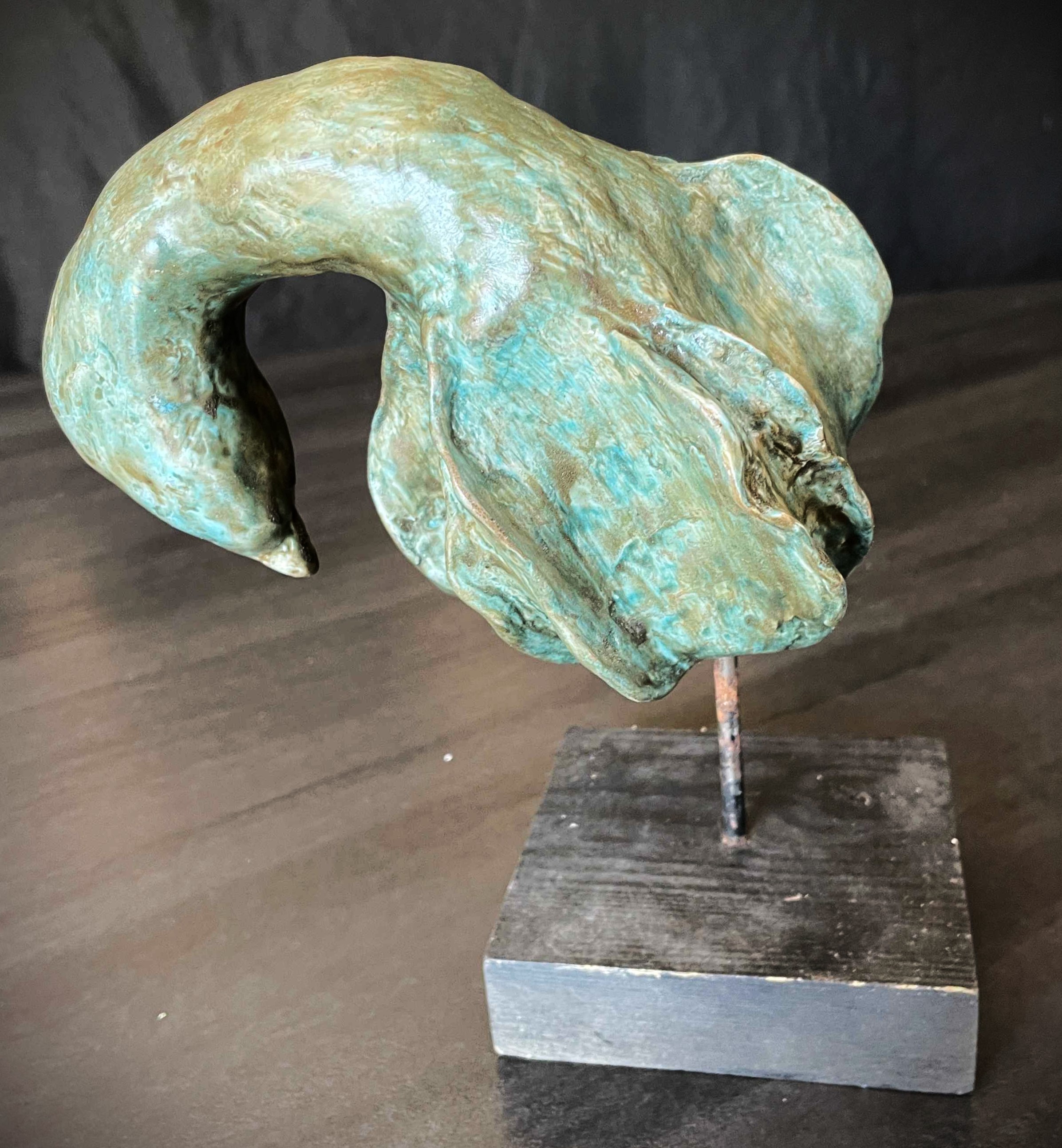 Sculpture Cygne Bleu
