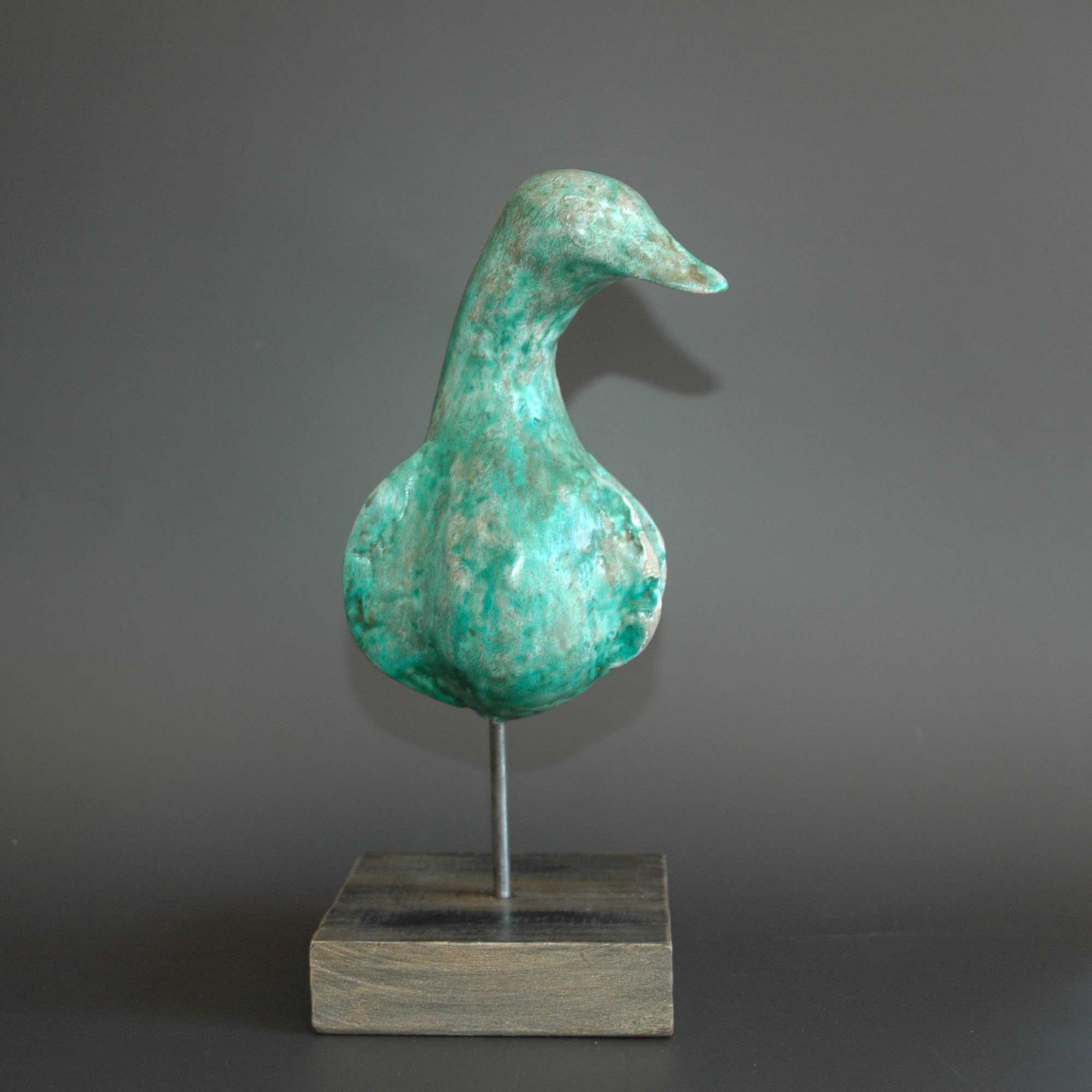 Sculpture Canard vert d'Italie