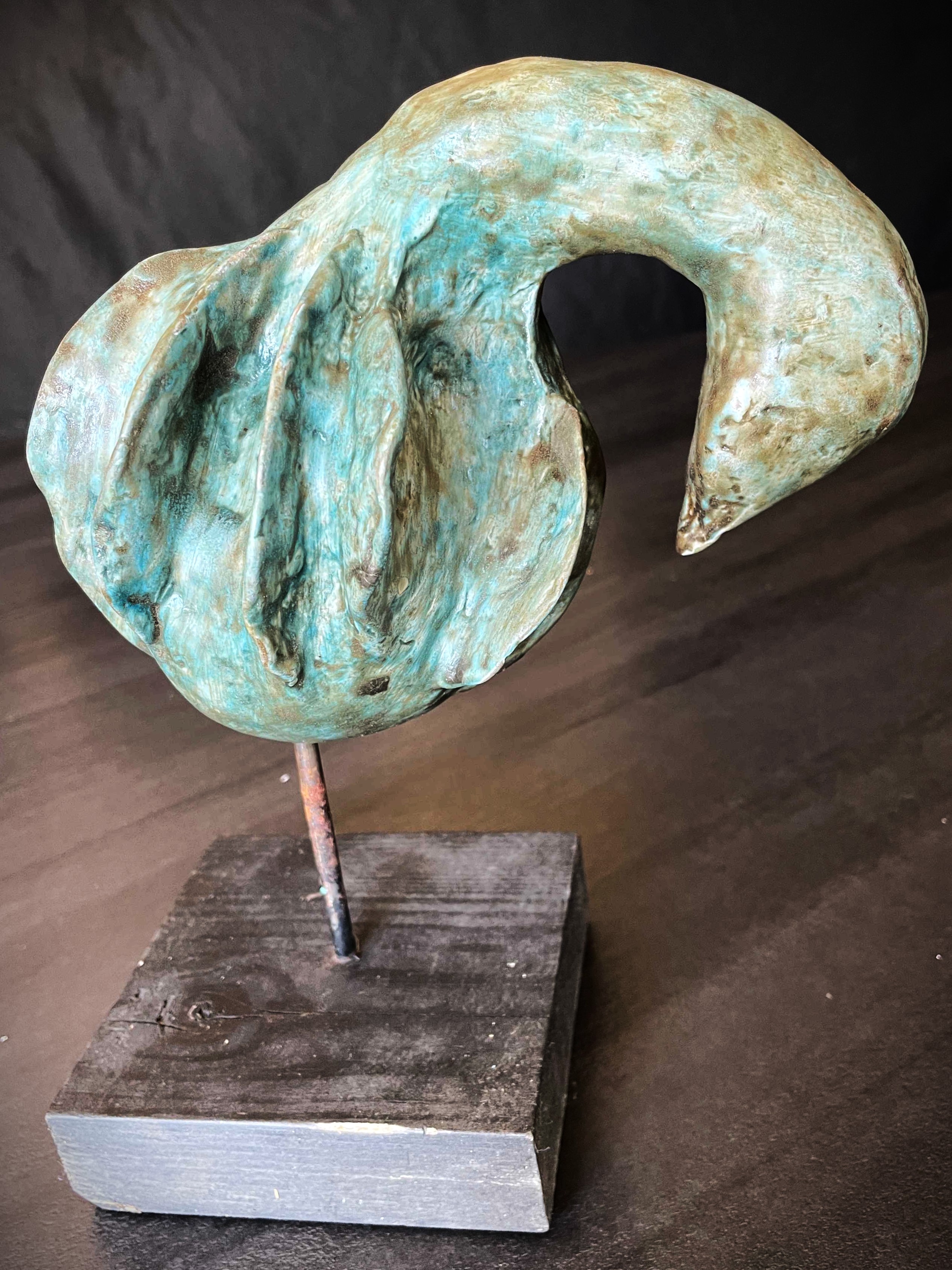 Sculpture Cygne Bleu