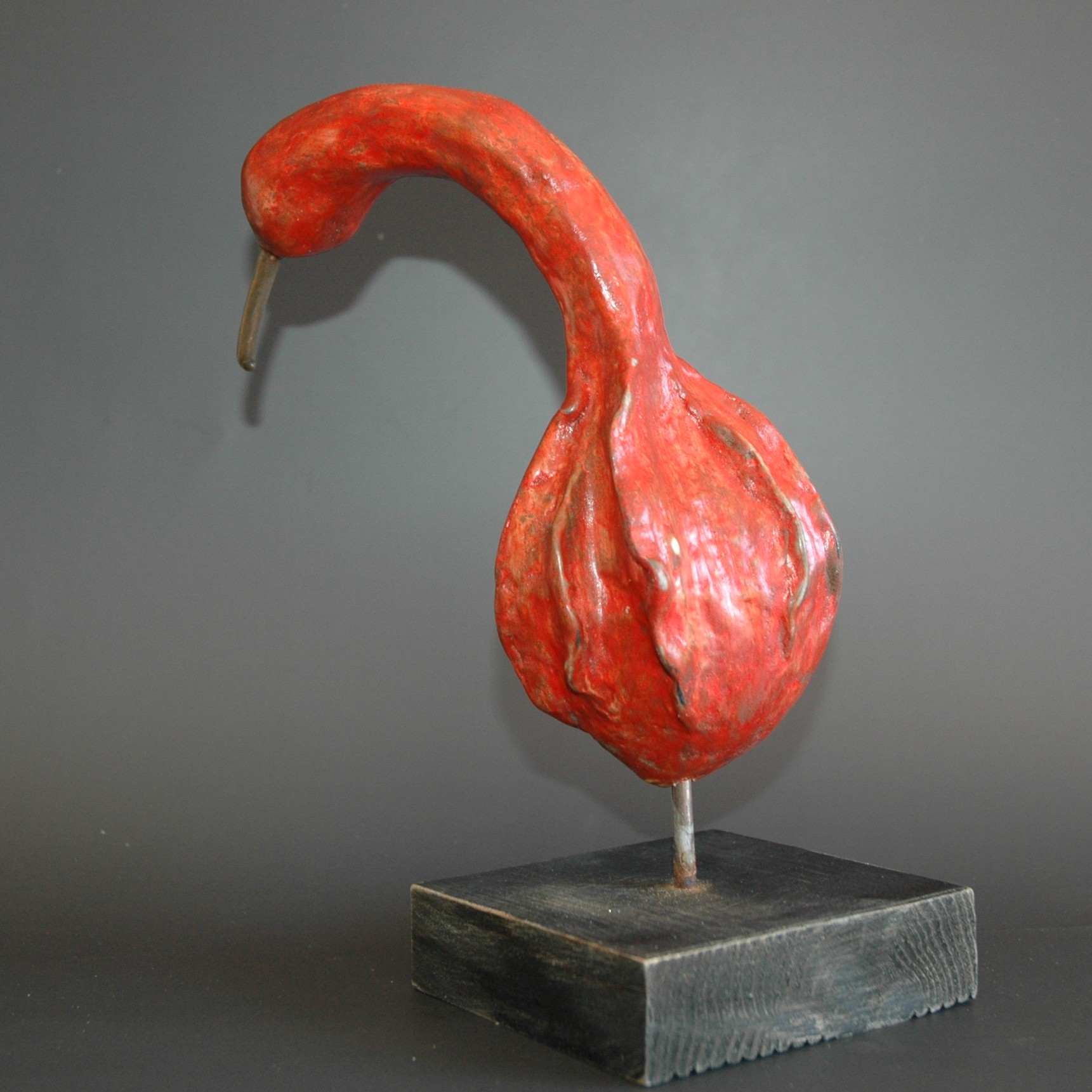 Sculpture Oiseau Orange