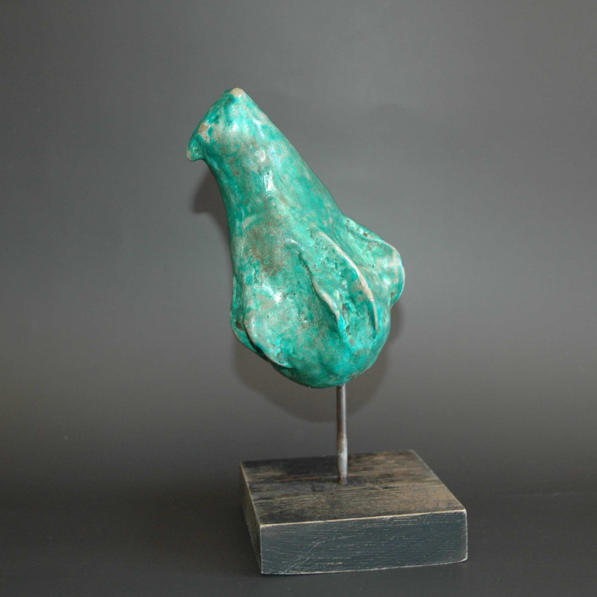 Sculpture hibou vert d'Italie