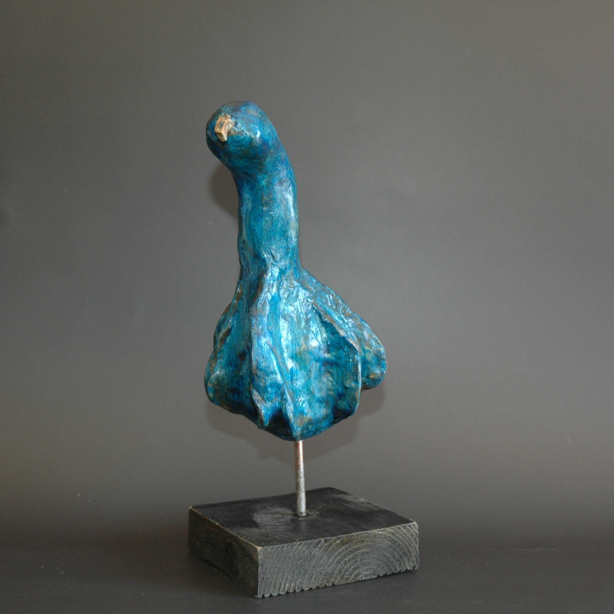 Sculpture oiseau bleu Chefchaouen
