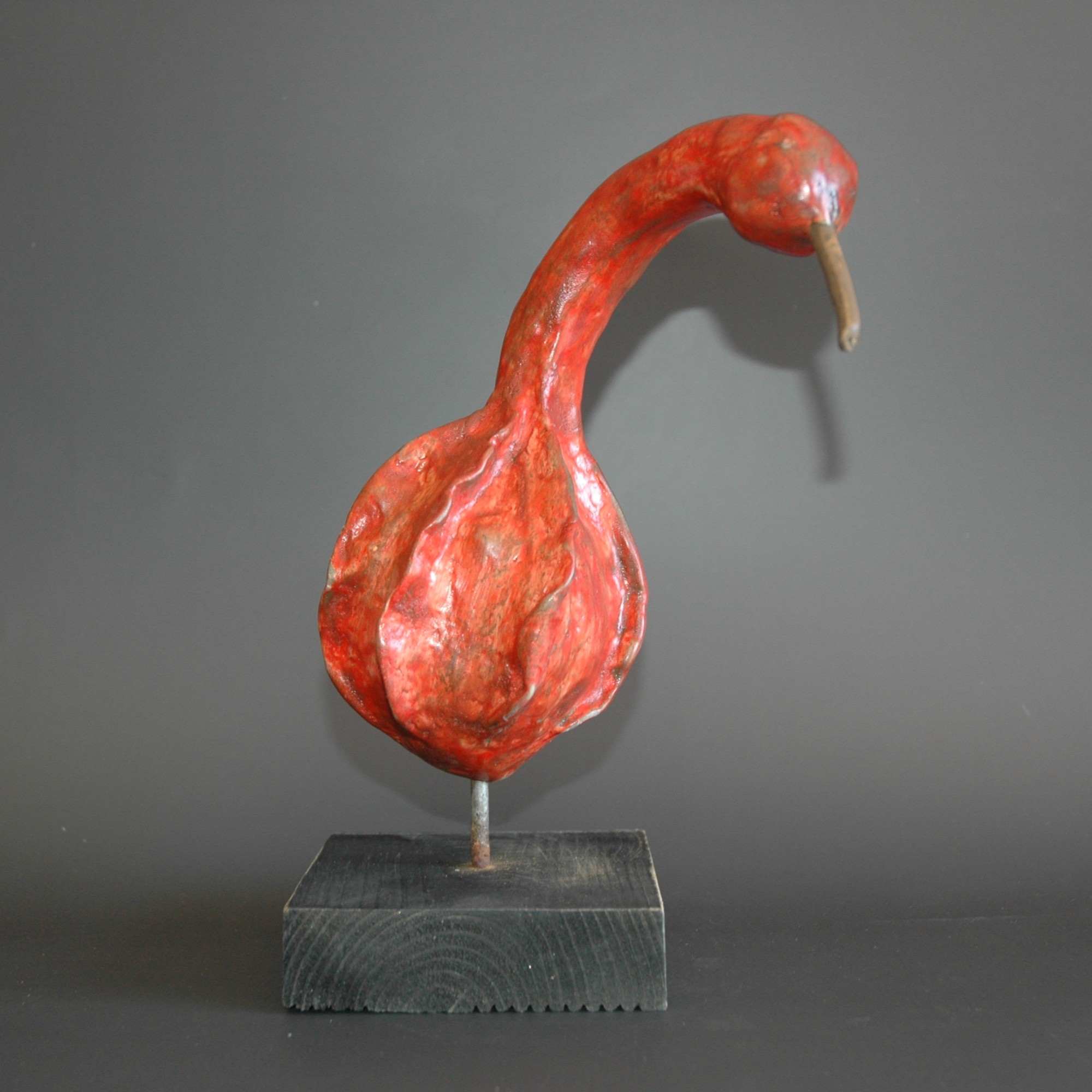 Sculpture Oiseau Orange