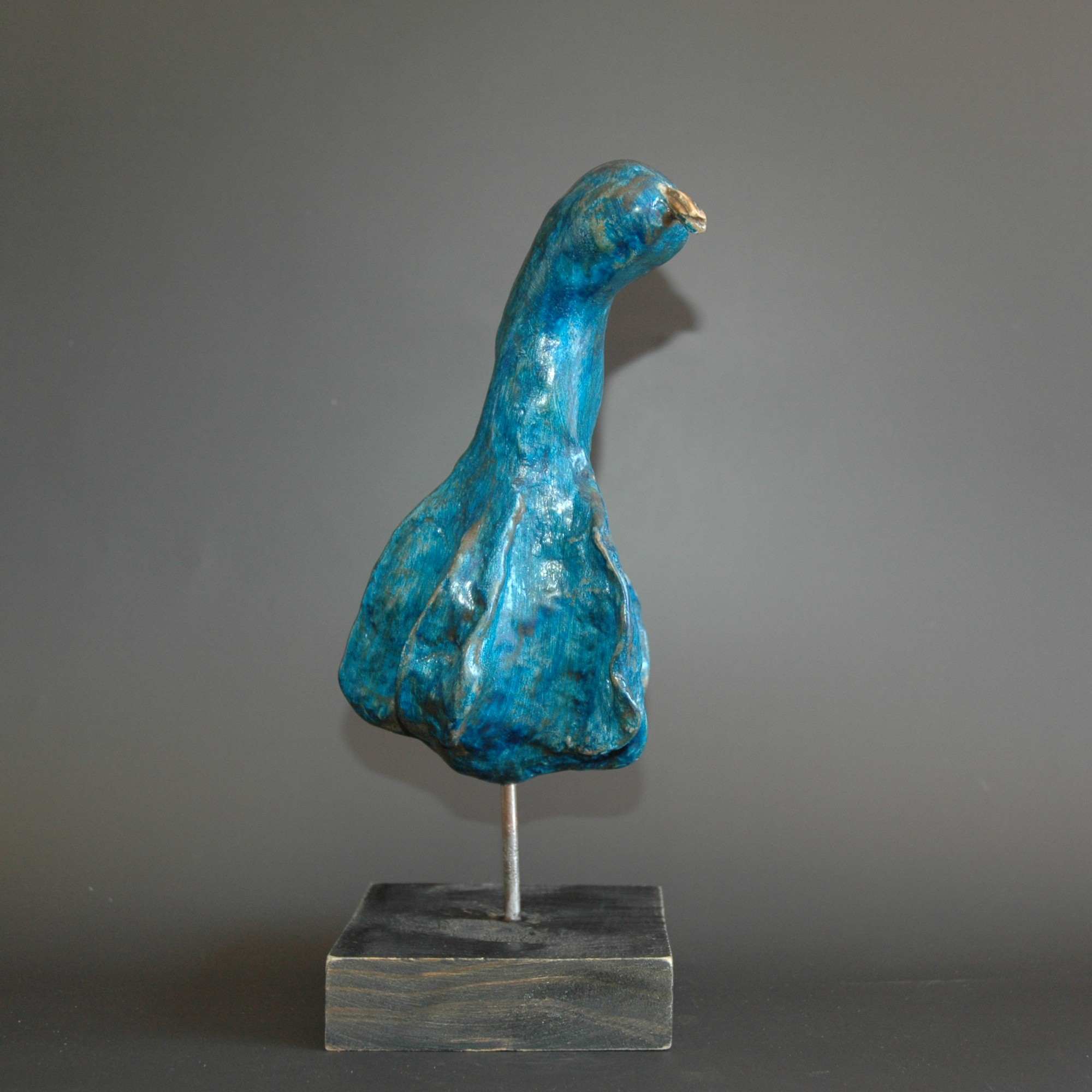 Sculpture oiseau bleu Chefchaouen