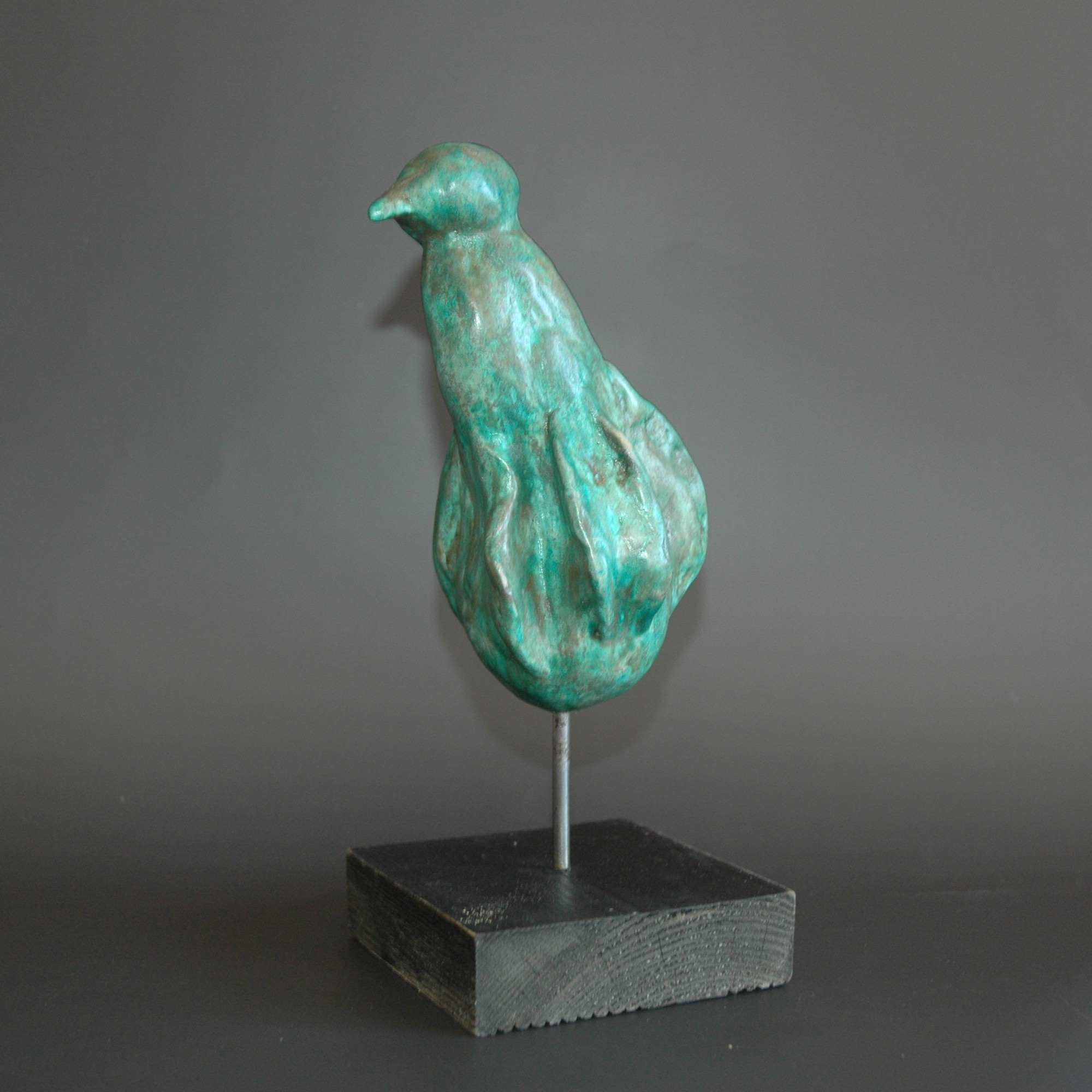 Sculpture moineau vert d'Italie