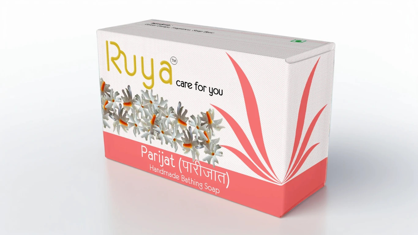 Parijat Handmade Bathing Soap, Moisturizes the Skin with Gentle Cleansing, 100g x 1 (Pack of 1)
