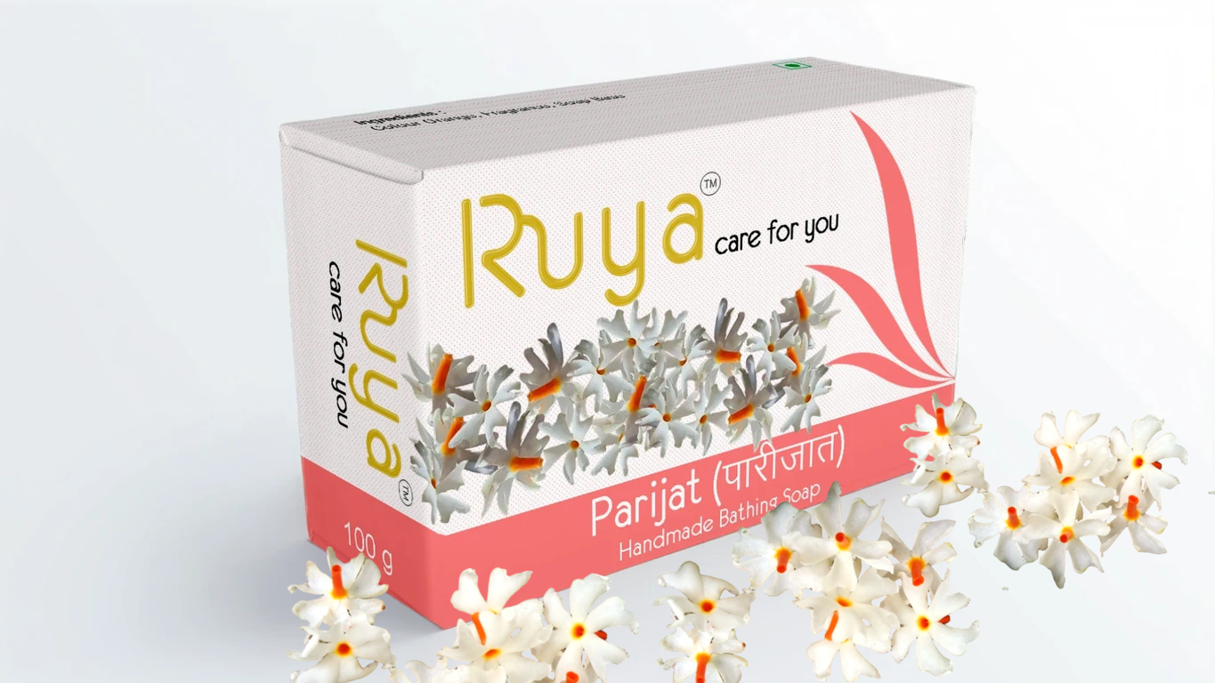 Parijat Handmade Bathing Soap, Moisturizes the Skin with Gentle Cleansing, 100g x 1 (Pack of 1)