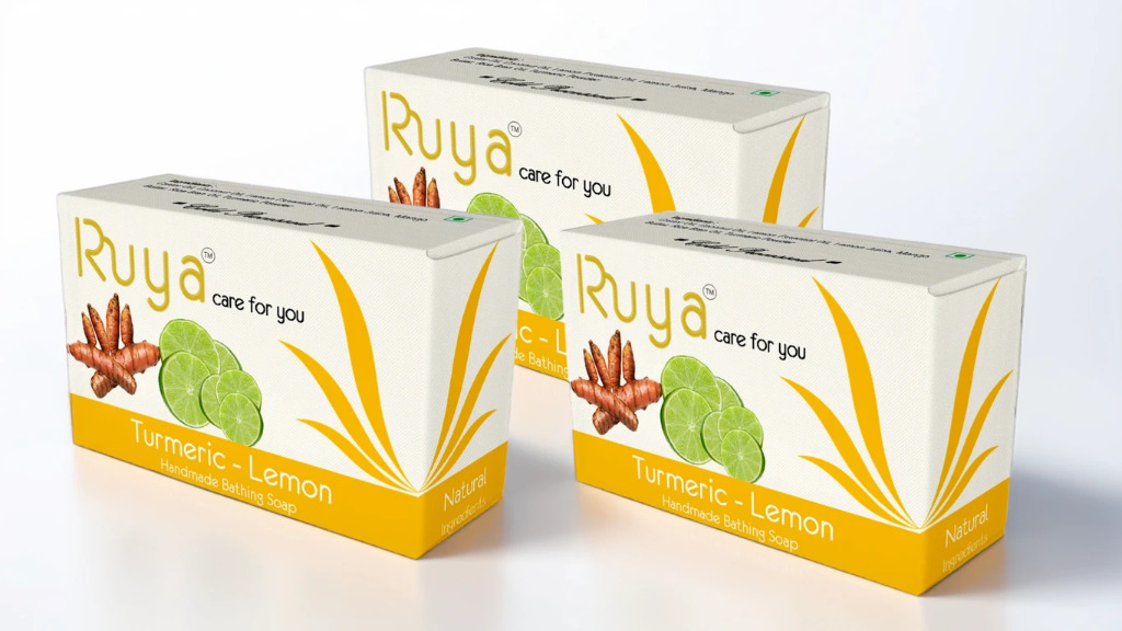 Turmeric - Lemon Natural Handmade Bathing Soap with Freshness of Lemon for Helthy Skin,  100g x 3 (Pack of 3)
