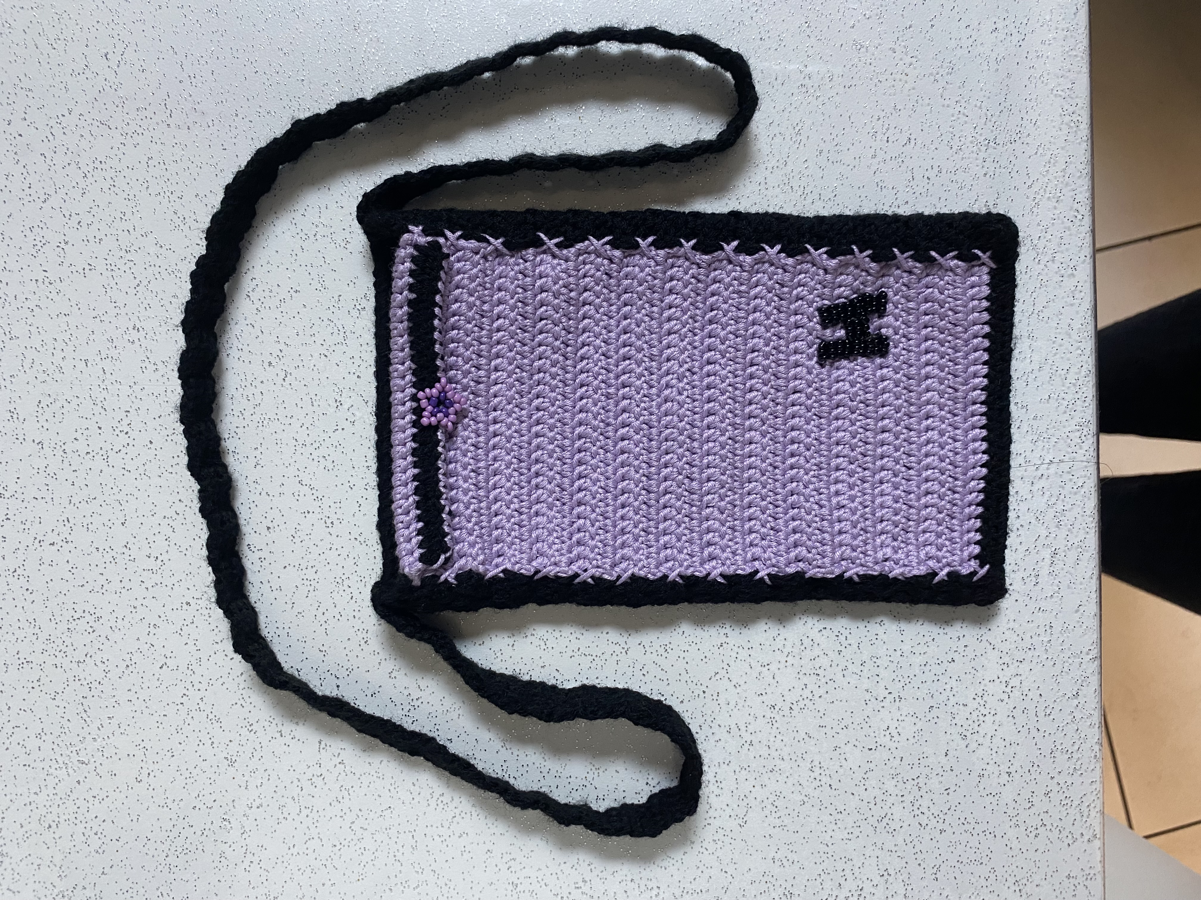 Pochette de téléphone en crochet