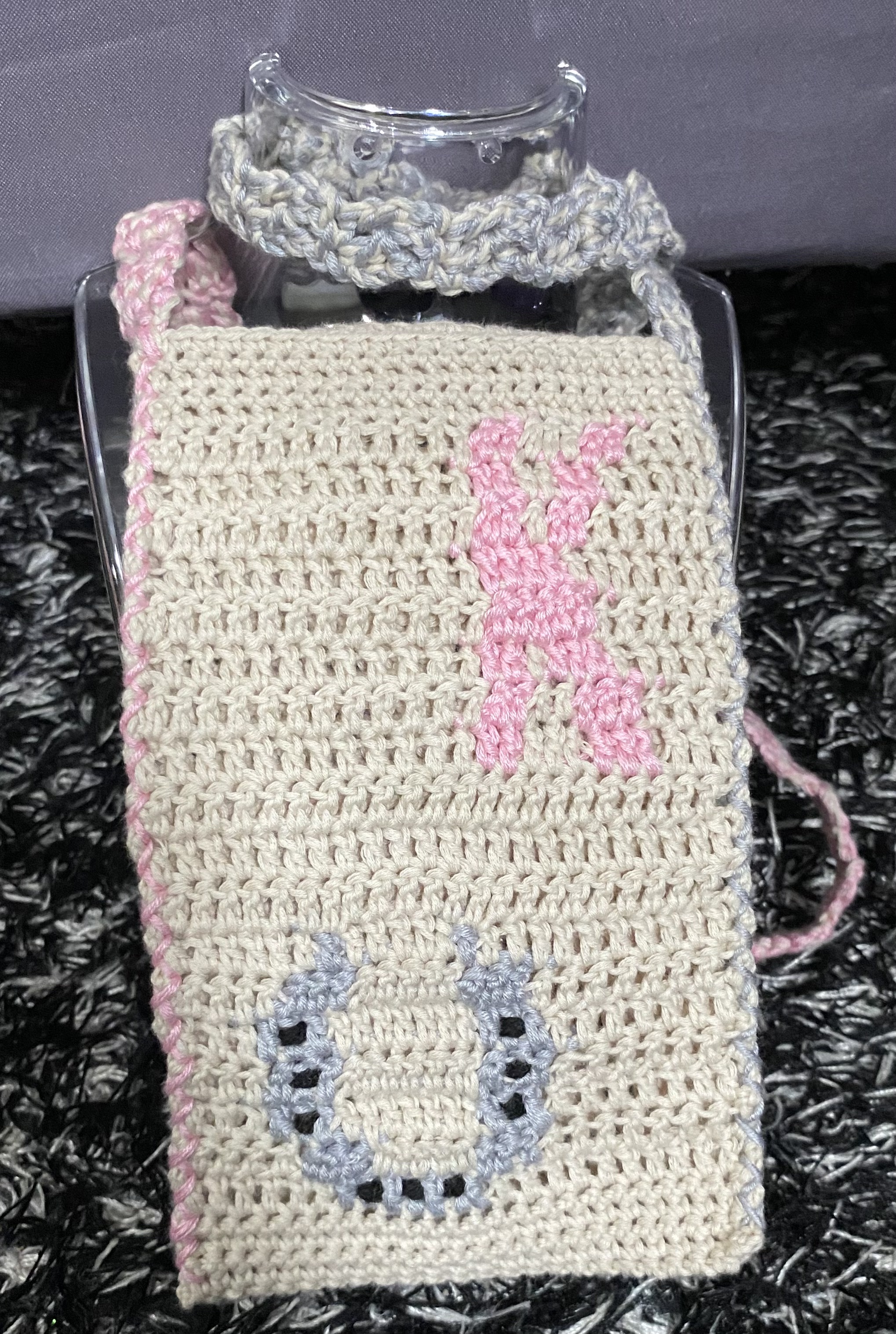 Pochette de téléphone en crochet