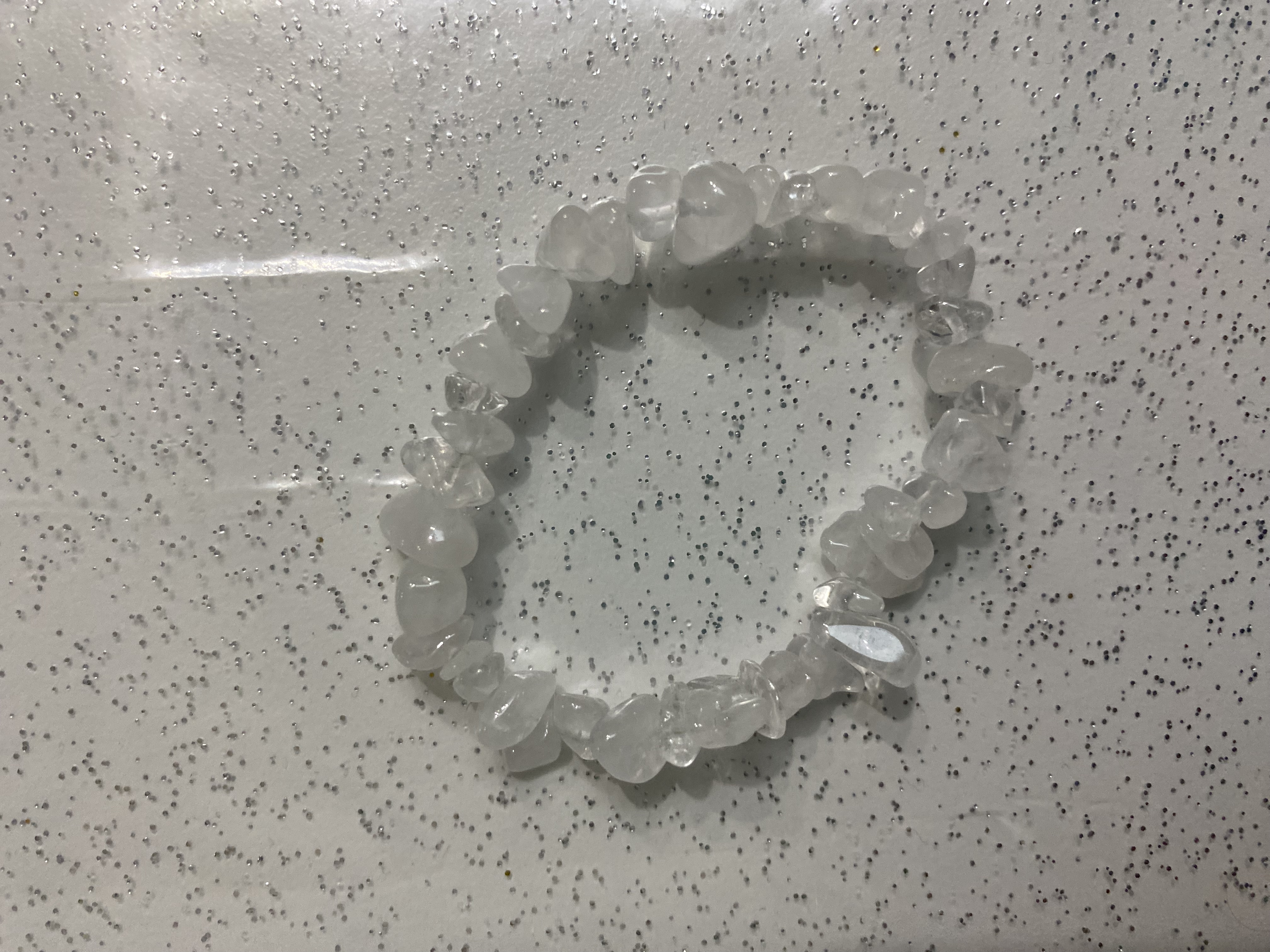 Parure en cristal blanc