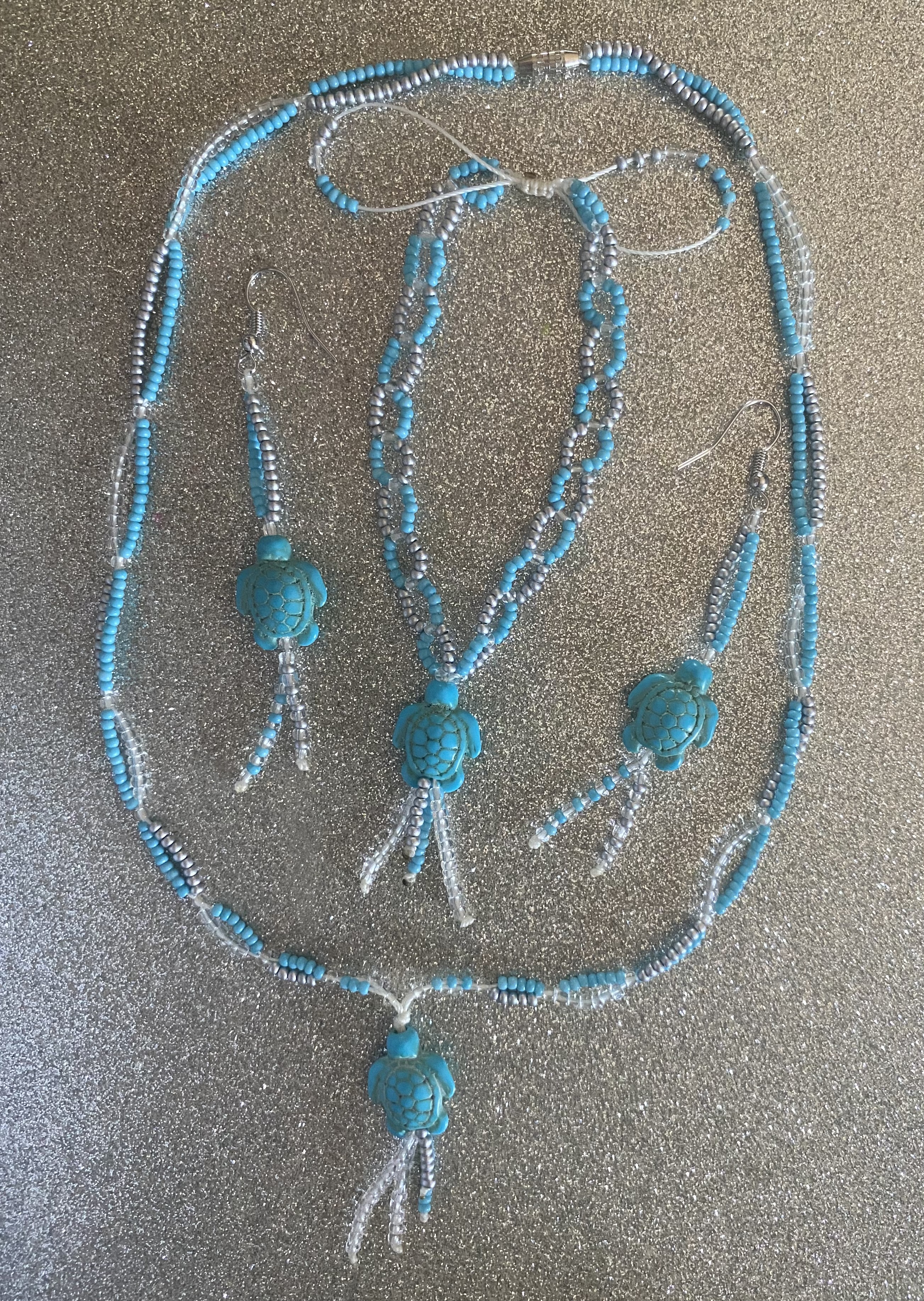 Parure tortue bleue