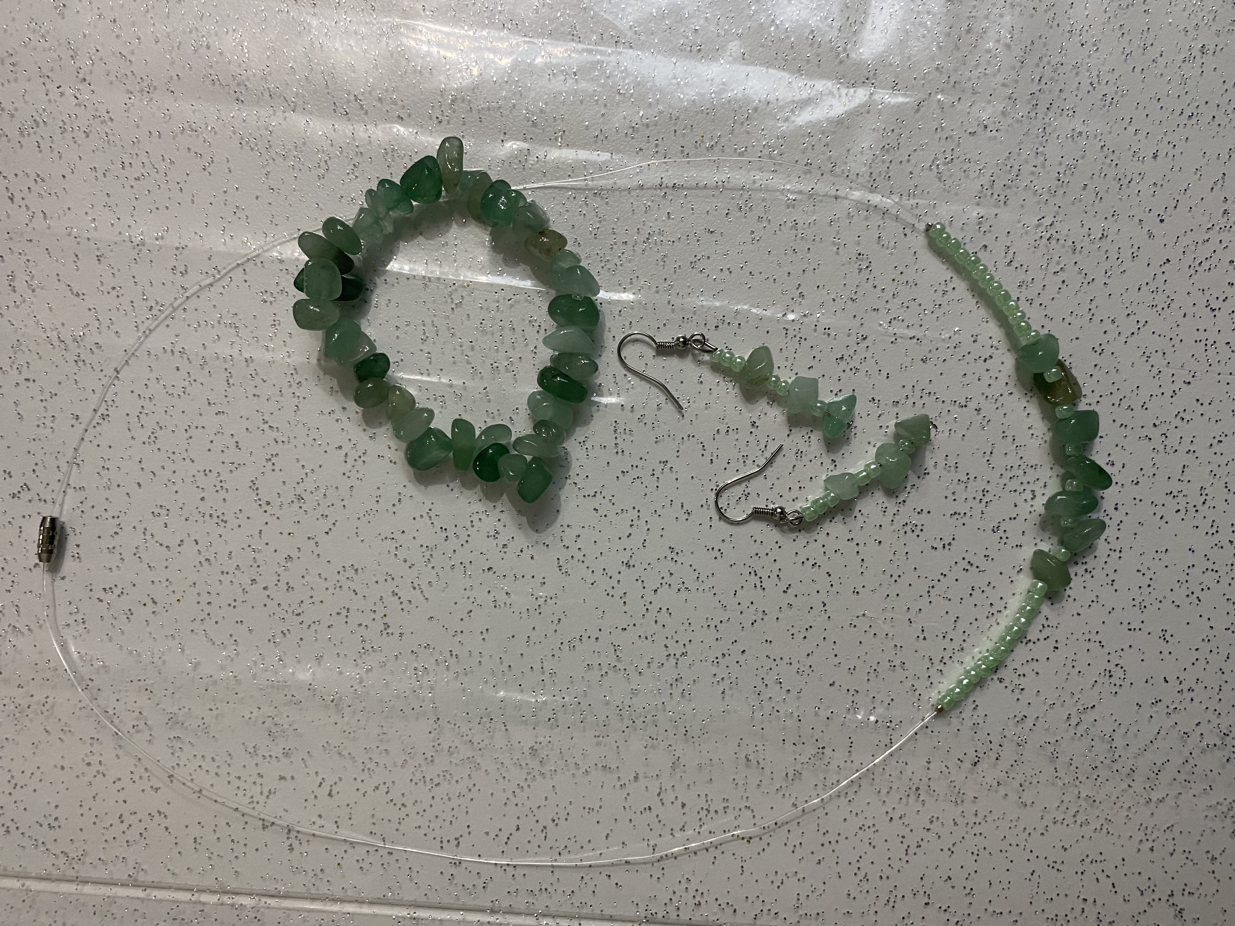 Parure en aventurine verte
