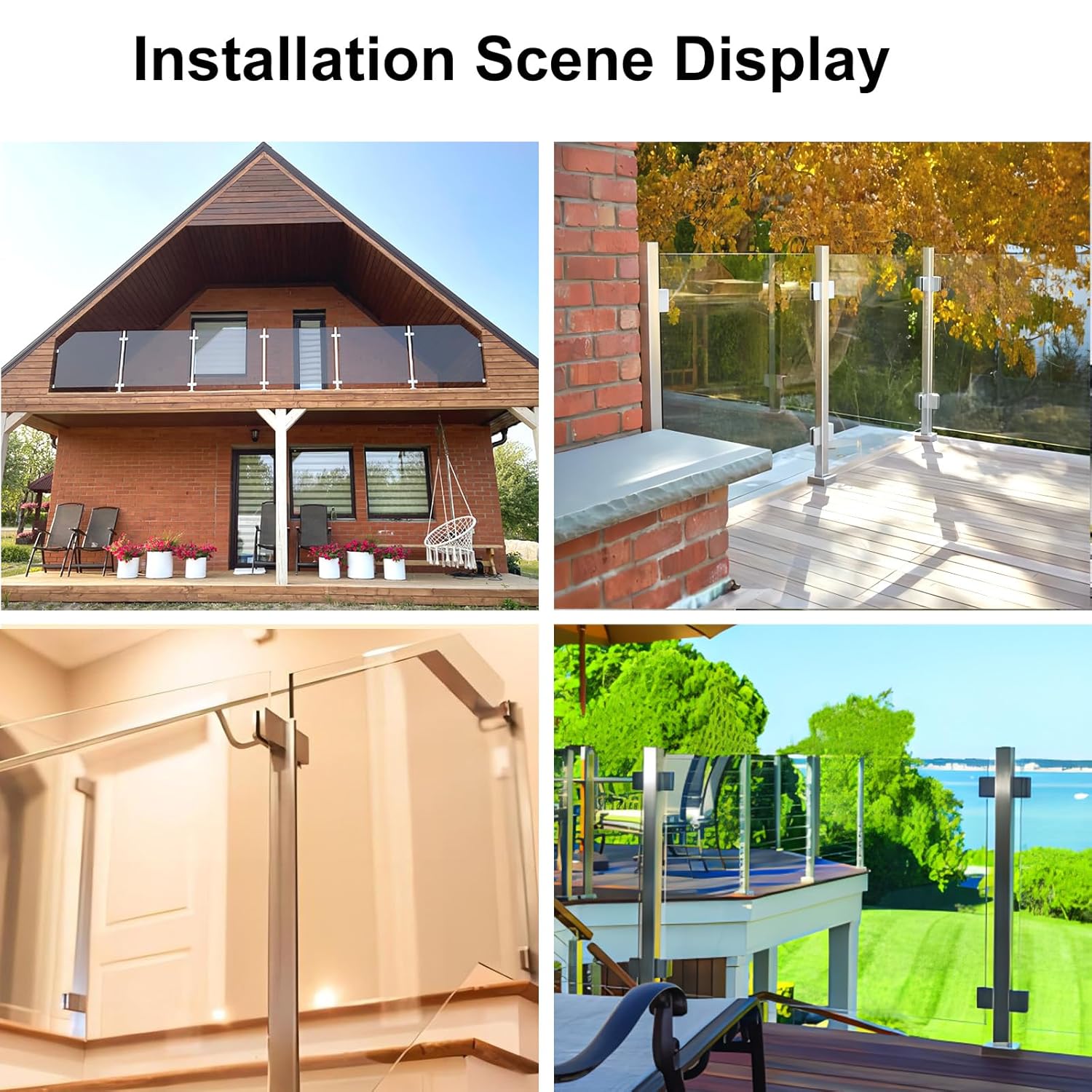 Statramstis stikliniam turėklui