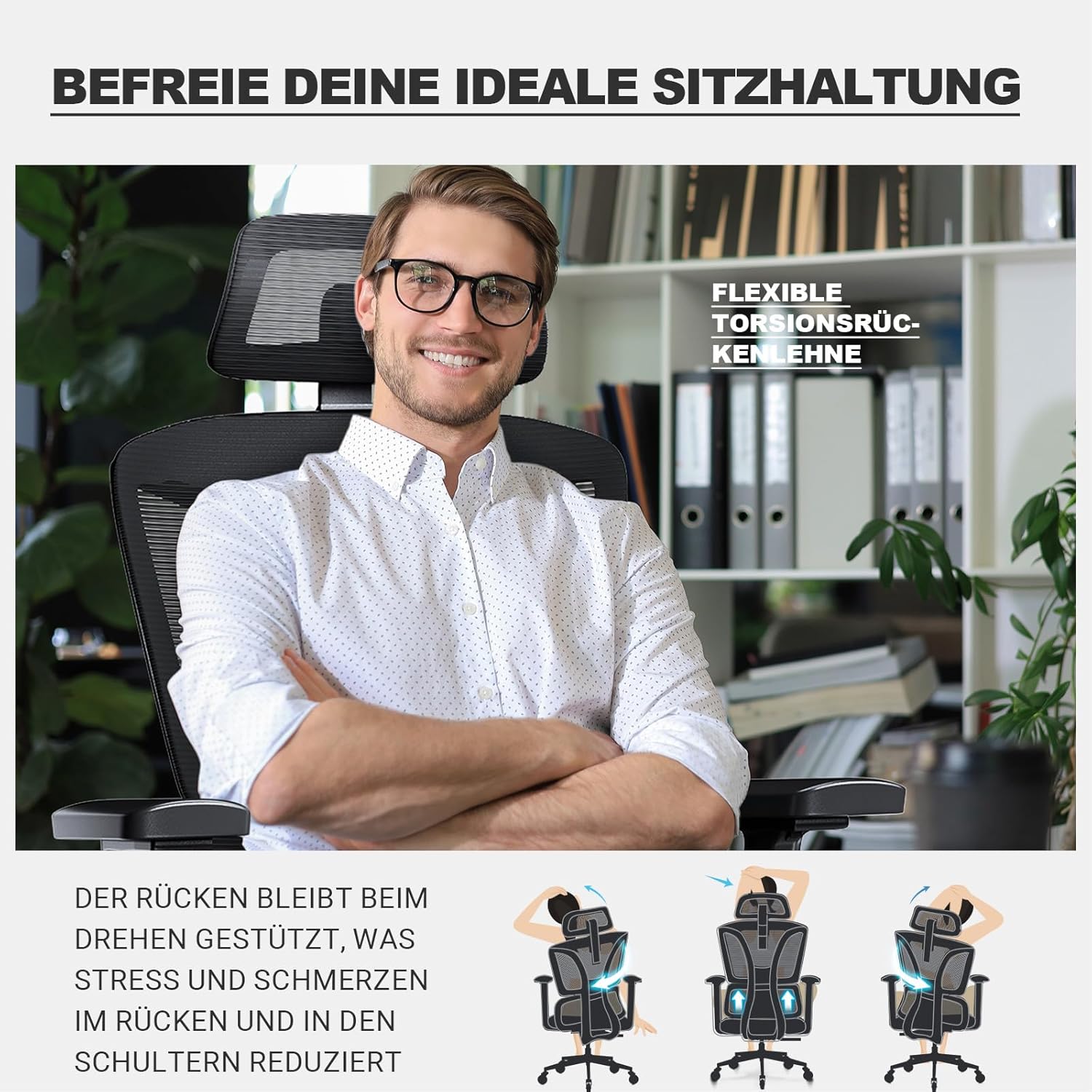 Ergonomiška biuro kėdė