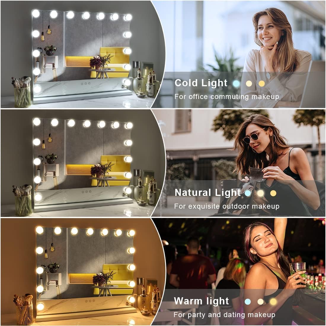 Makiažo veidrodis su LED   apšvietimu