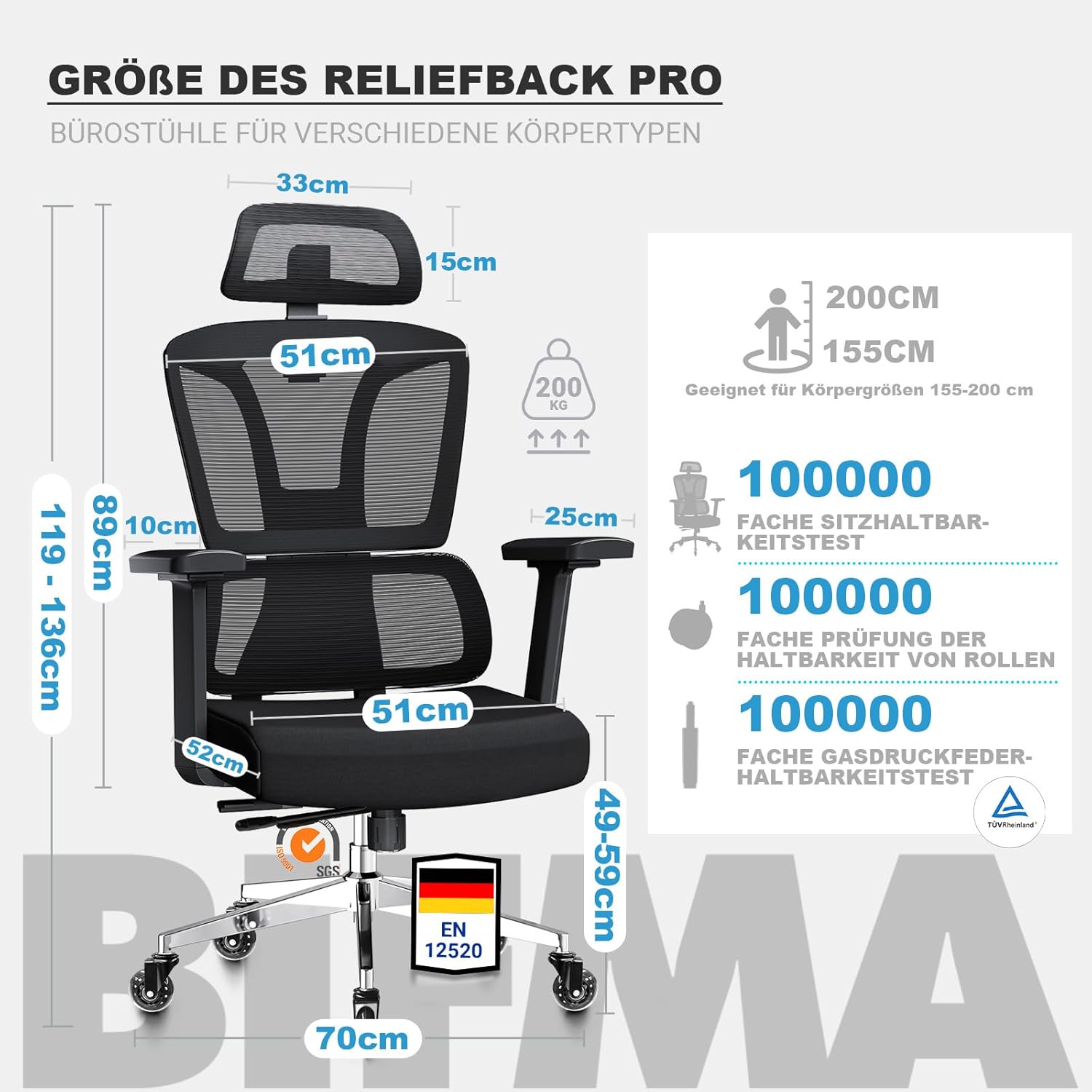 Ergonomiška biuro kėdė