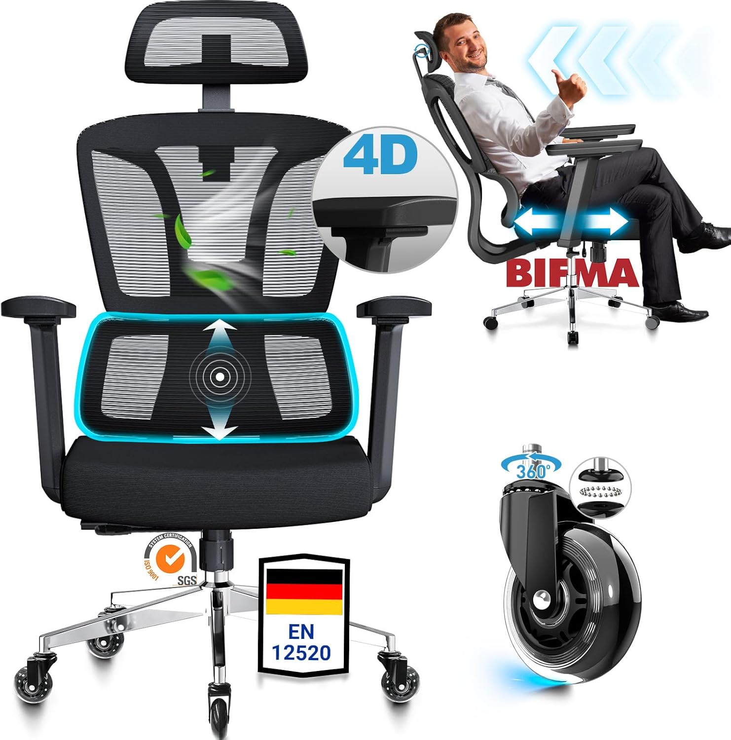 Ergonomiška biuro kėdė