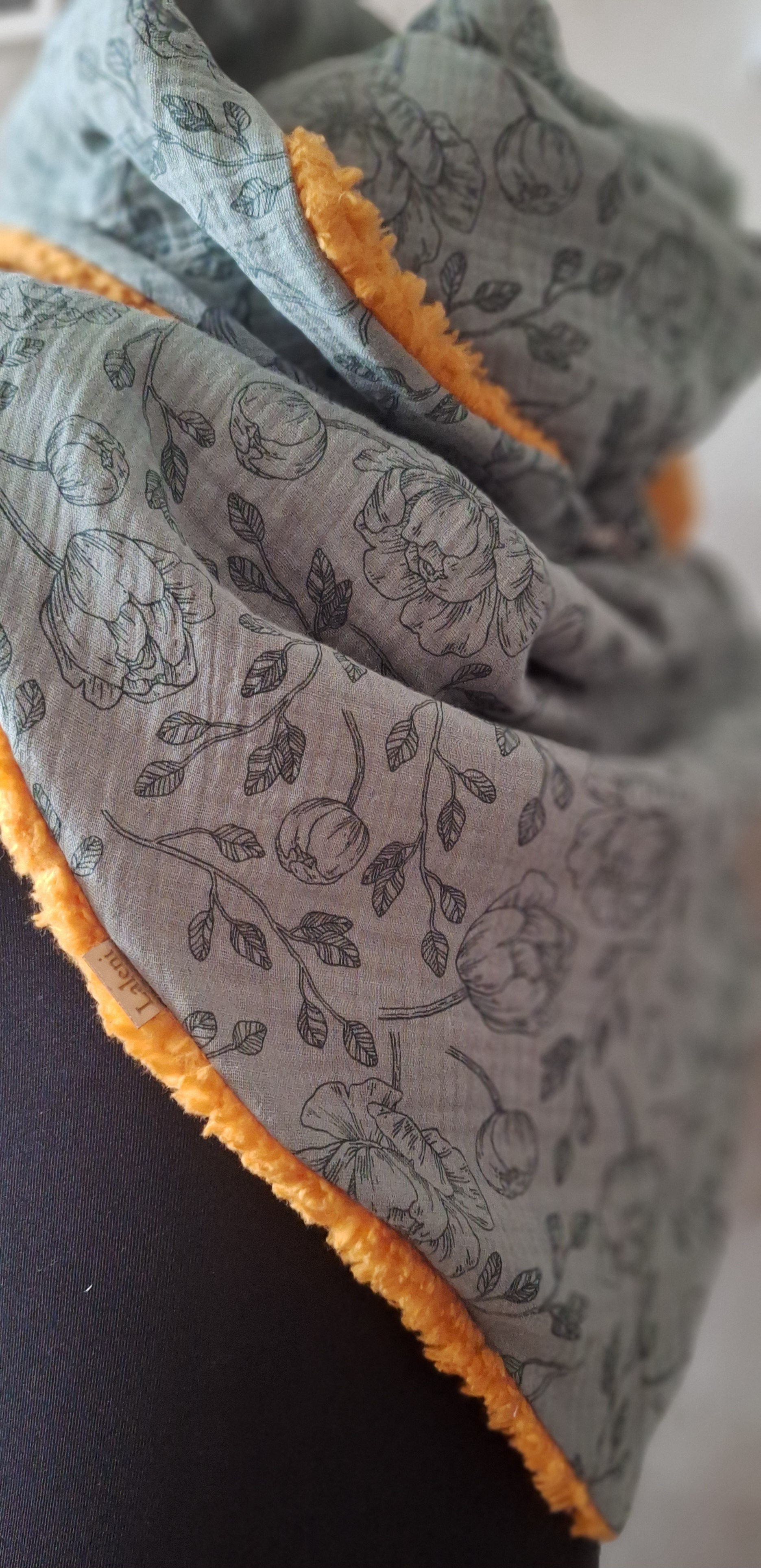 Dreiecktuch Musselin Floral