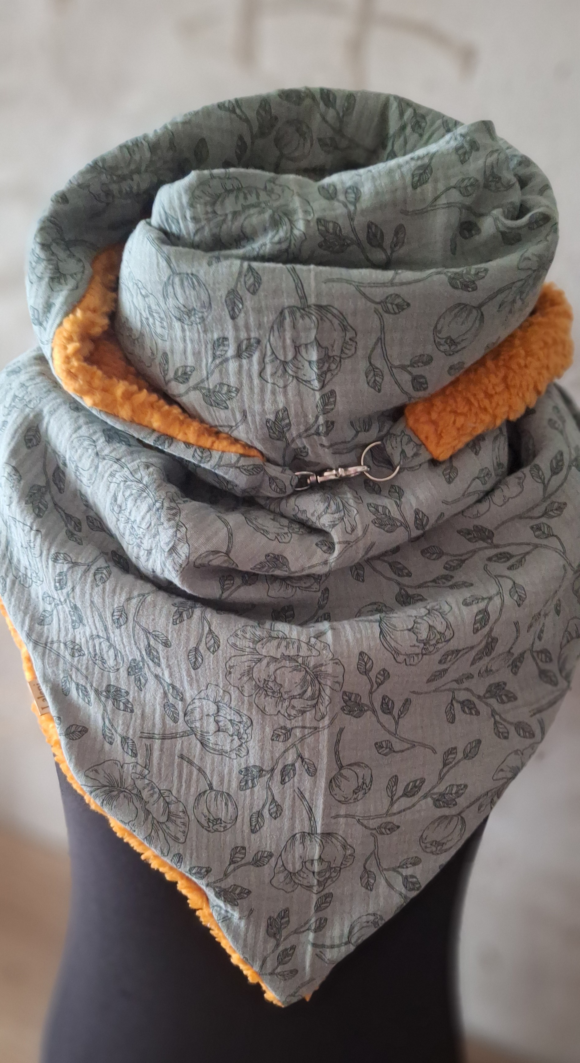 Dreiecktuch Musselin Floral