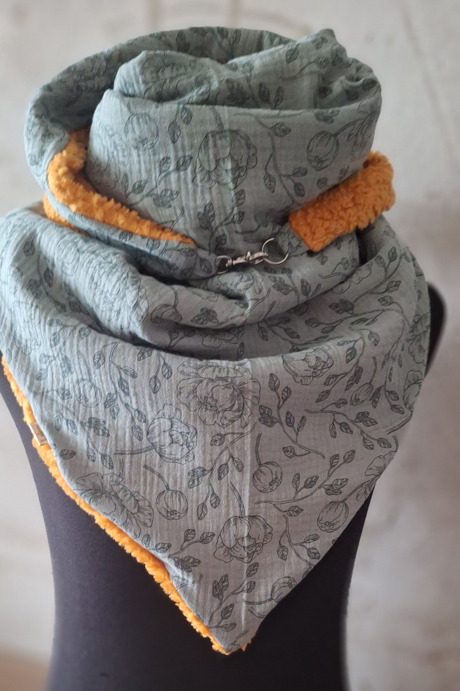 Dreiecktuch Musselin Floral