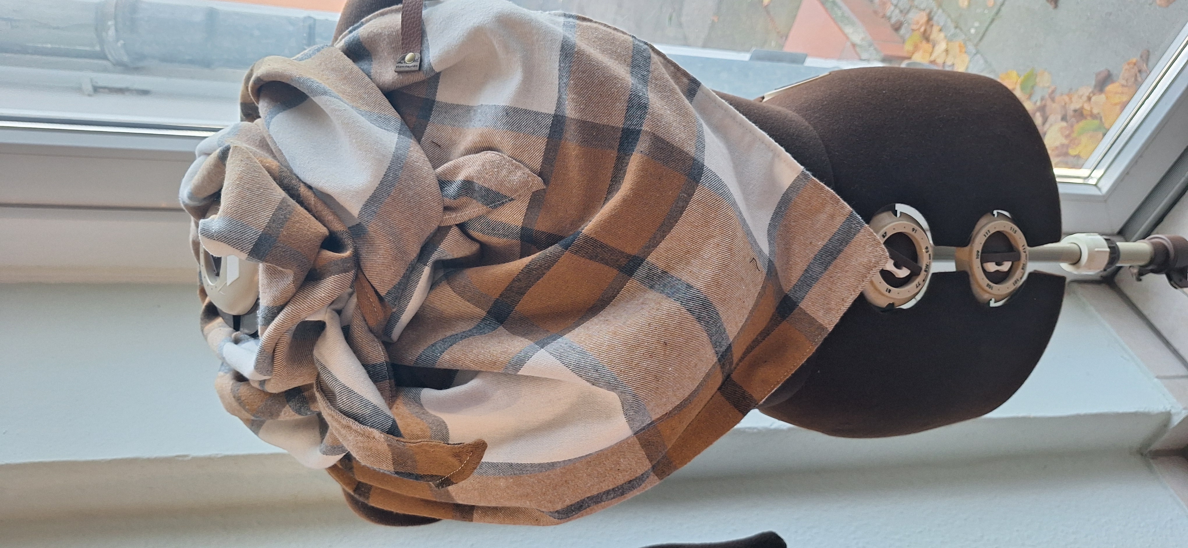 Xxl Dreiecktuch Flanell Karo Braun