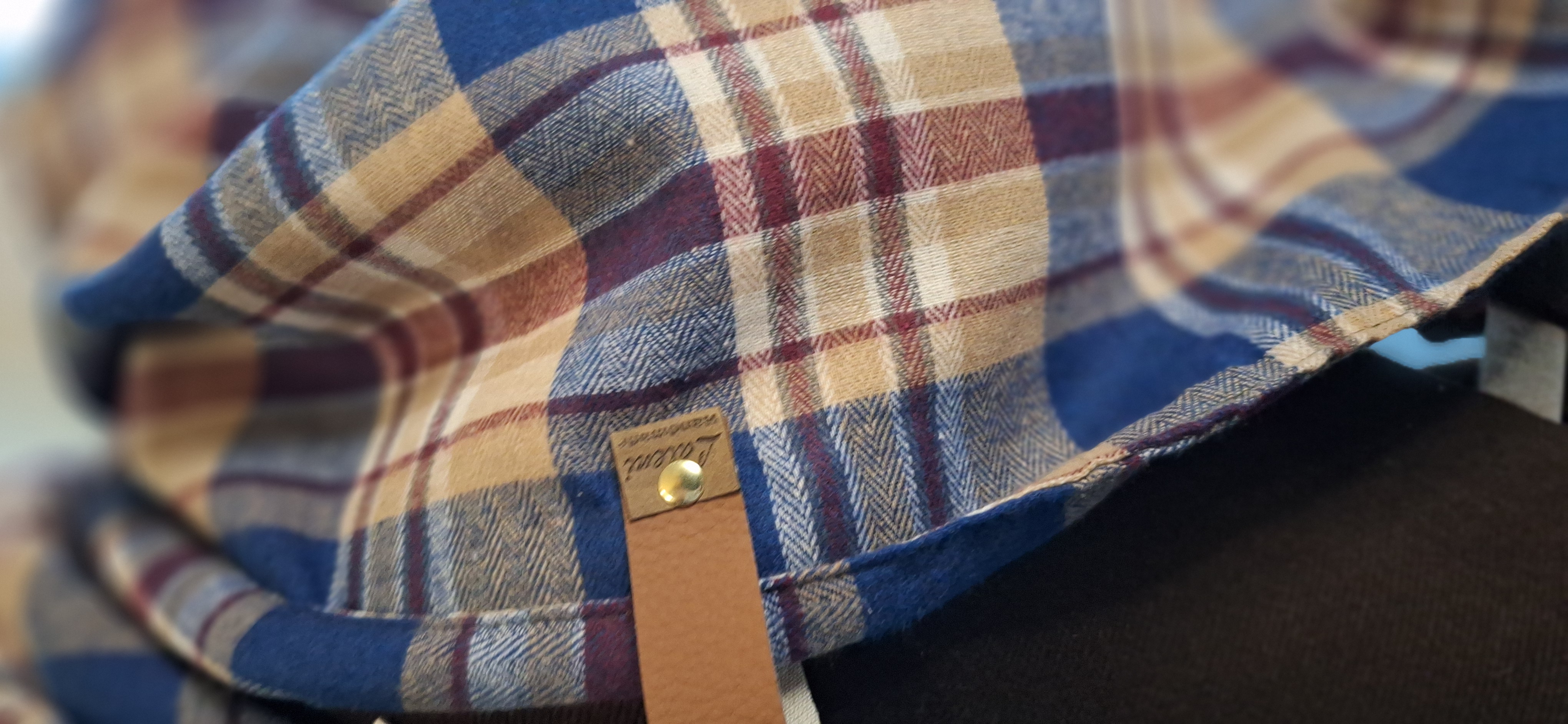 Xxl Dreiecktuch Flanell Karo Blau