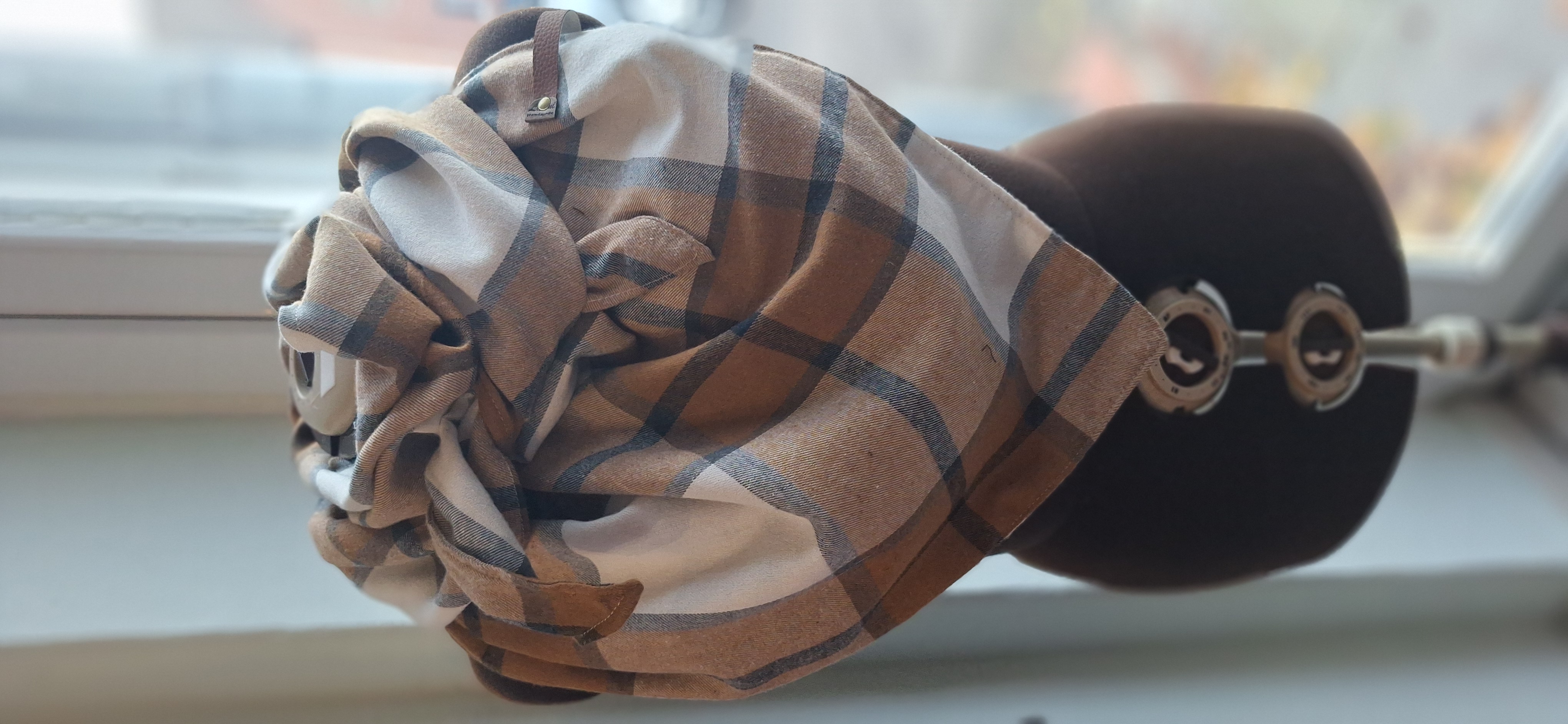 Xxl Dreiecktuch Flanell Karo Braun