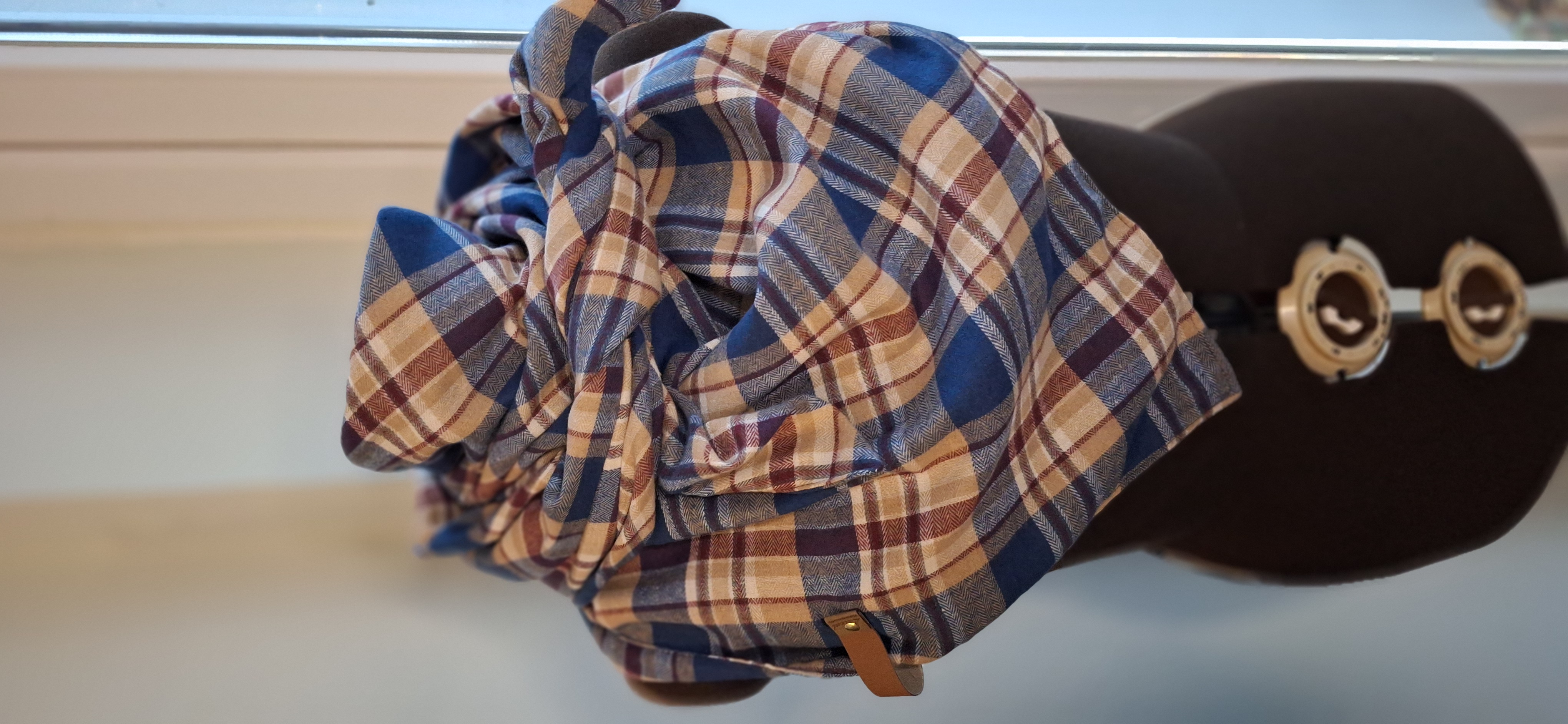 Xxl Dreiecktuch Flanell Karo Blau
