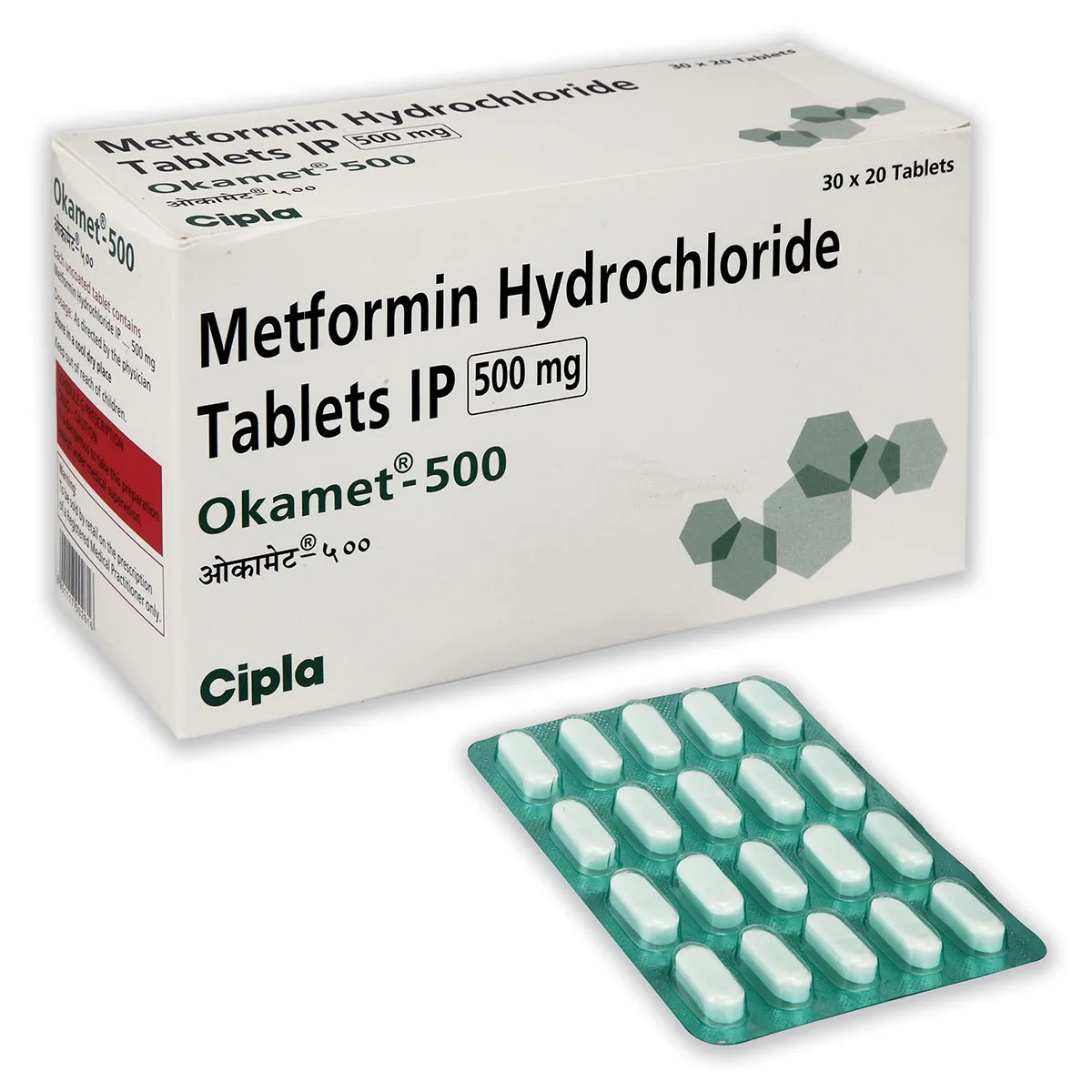 Metformin Hydrochloride Tablets IP 500 mg