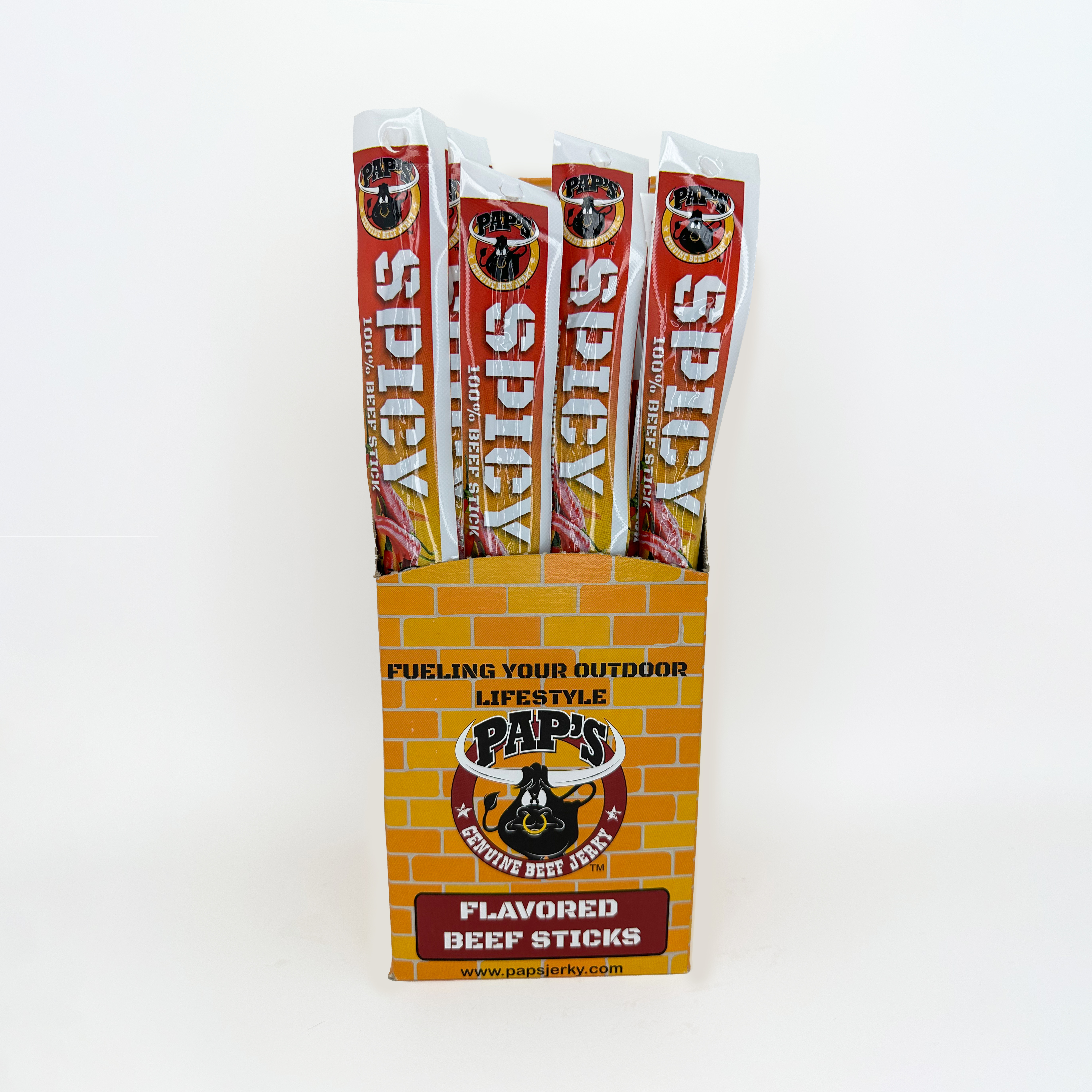 Pap's Spicy Beef Sticks - 24ct Caddy