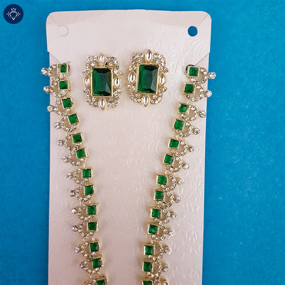 Royal Elegance Necklace Set-Green