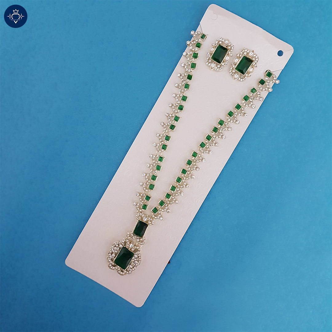 Royal Elegance Necklace Set-Green
