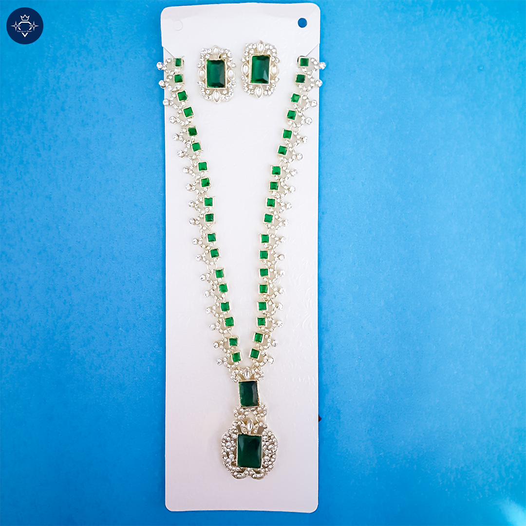 Royal Elegance Necklace Set-Green