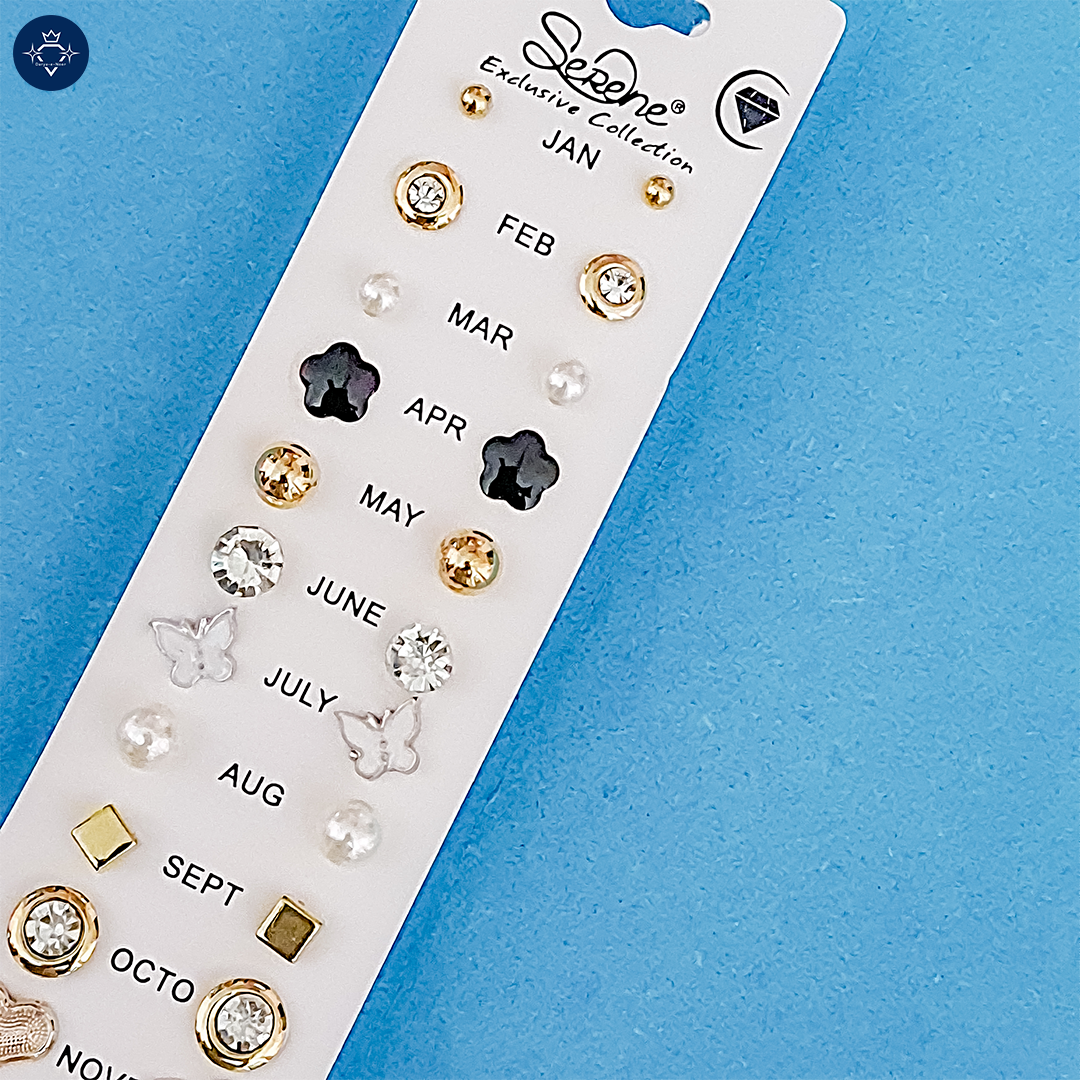 12 Months of Magic Stud Earring Set 