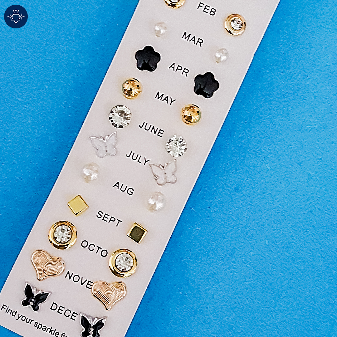 12 Months of Magic Stud Earring Set 